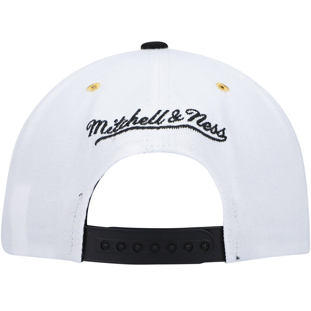 MENS MITCHELL & NESS NBA WHITE GOLD POP SNAPBACK NETS - WHITE