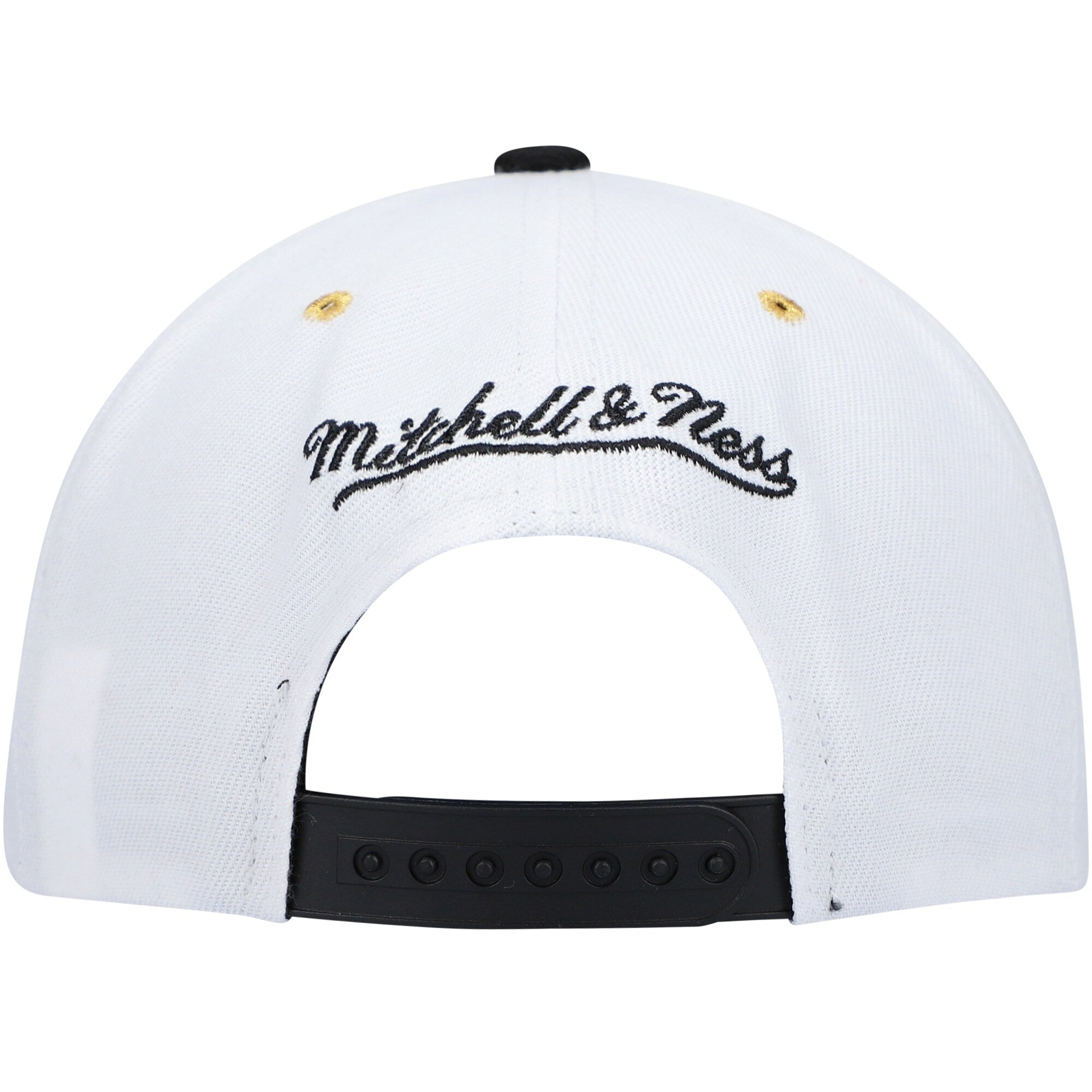 MENS MITCHELL & NESS NBA WHITE GOLD POP SNAPBACK NETS - WHITE