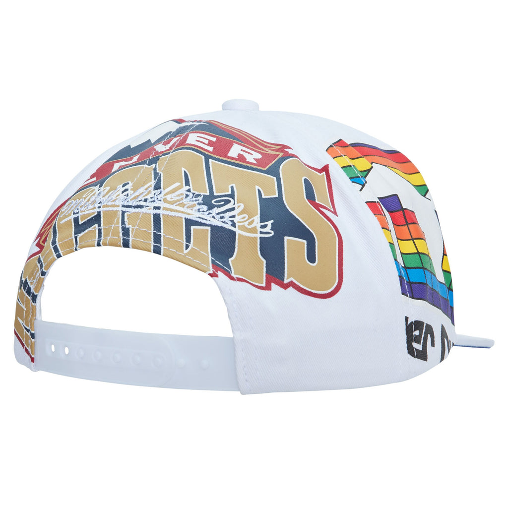 MENS MITCHELL & NESS NBA IN YOUR FACE DEADSTOCK HWC NUGGETS - WHITE