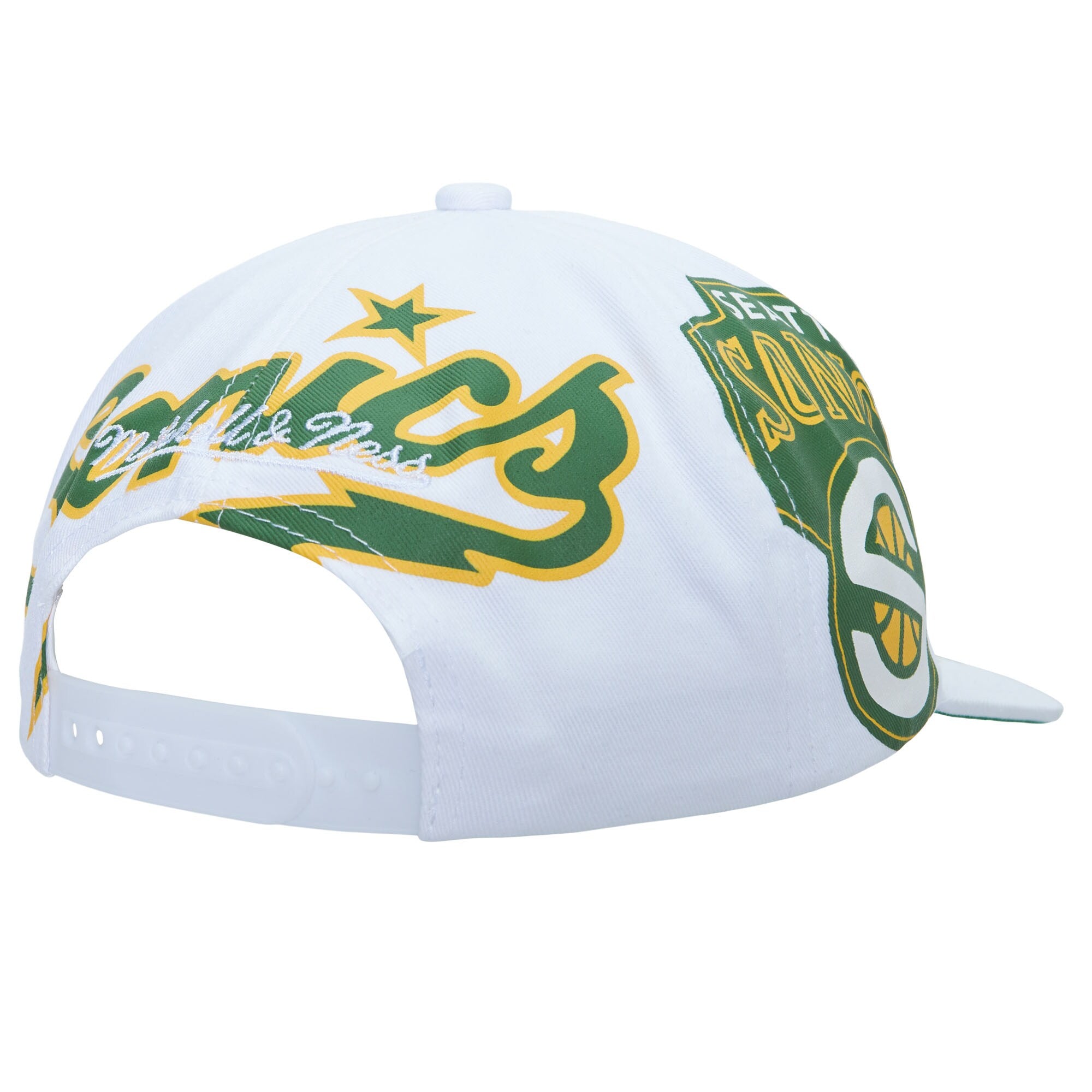 MENS MITCHELL & NESS NBA IN YOUR FACE DEADSTOCK HWC SUPERSONICS - WHITE
