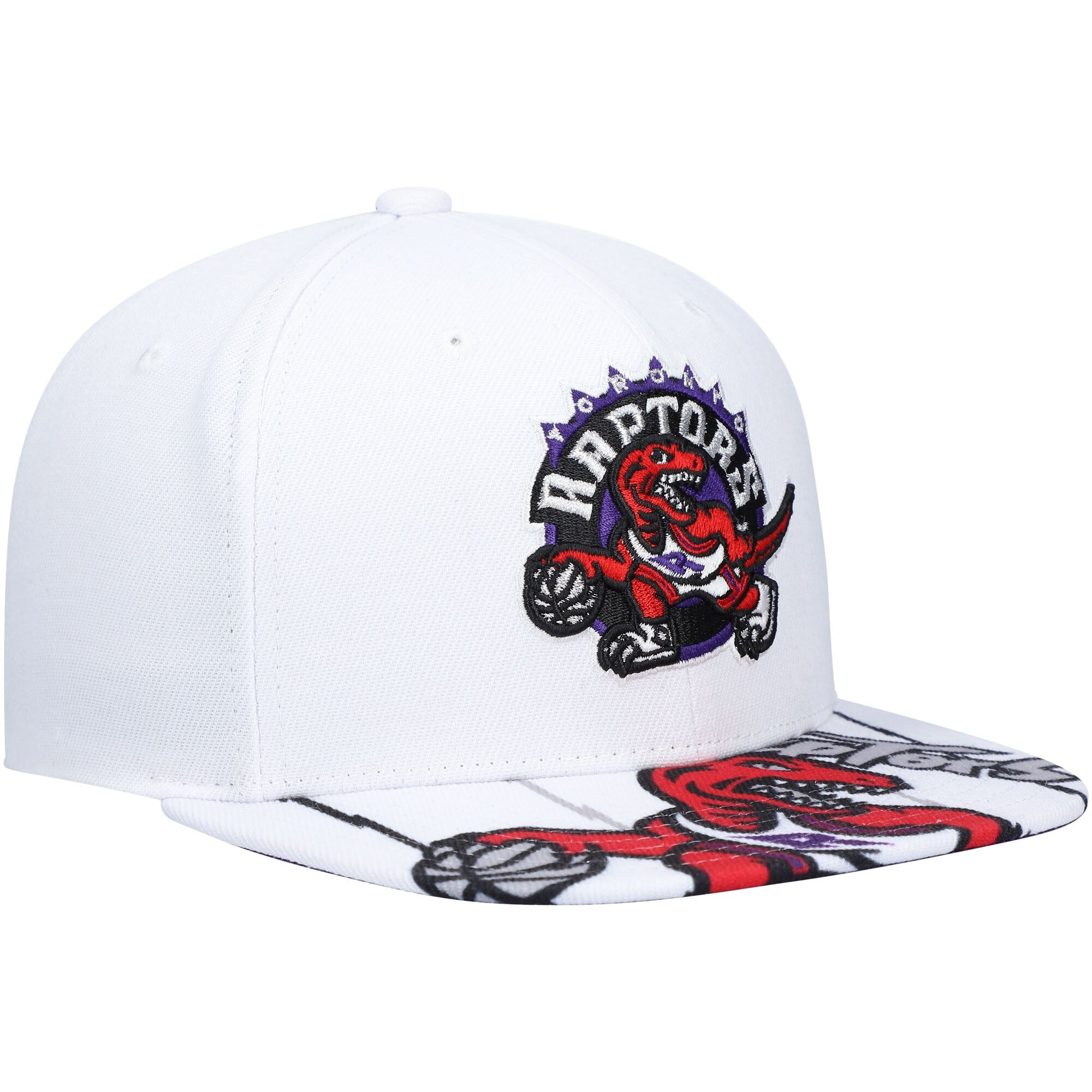 MENS MITCHELL & NESS NBA SWINGMAN POP SNAPBACK HWC RAPTORS - WHITE