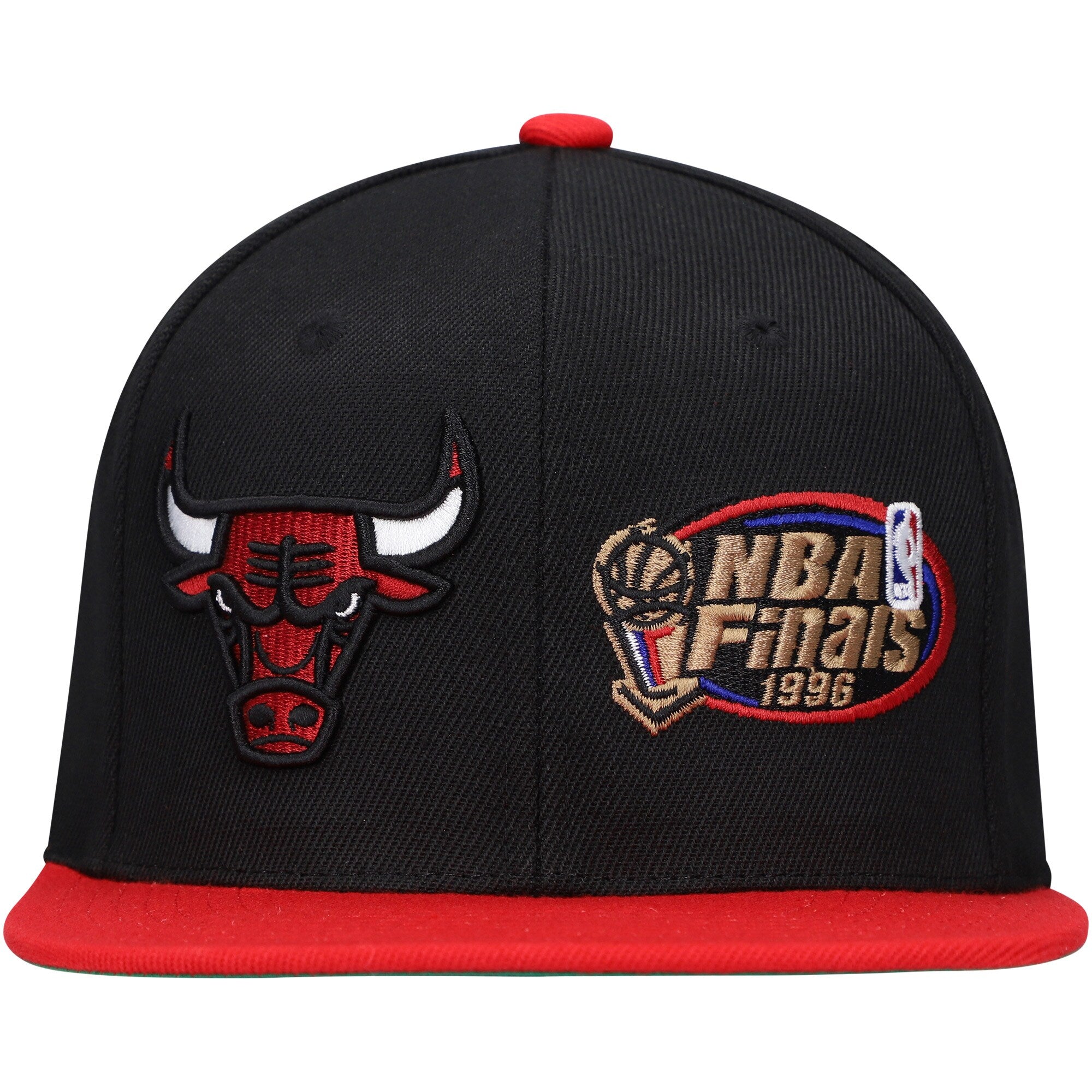 MENS MITCHELL & NESS NBA DUAL WHAMMY SNAPBACK BULLS - BLACK-RED