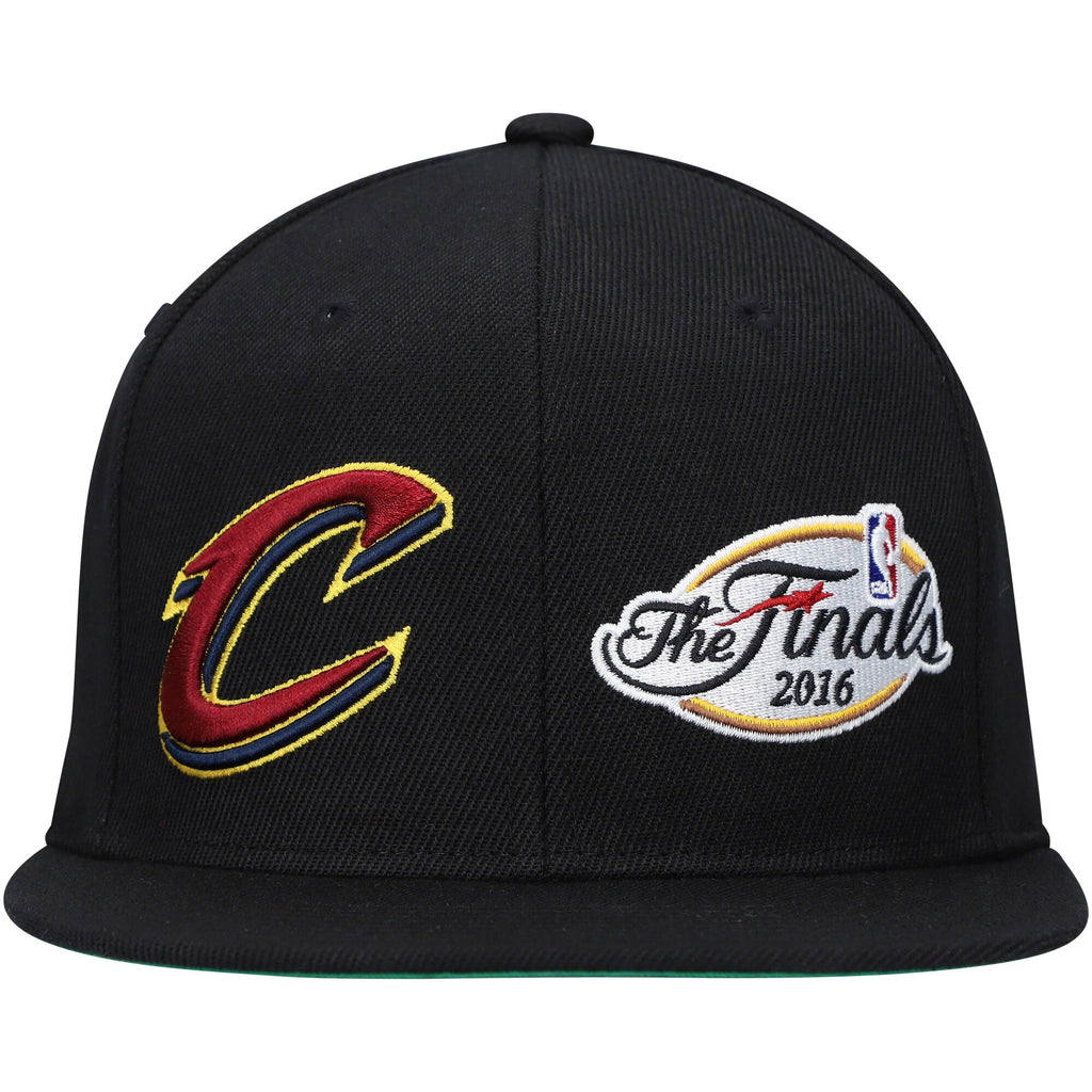 MENS MITCHELL & NESS NBA DUAL WHAMMY SNAPBACK CAVALIERS - BLACK