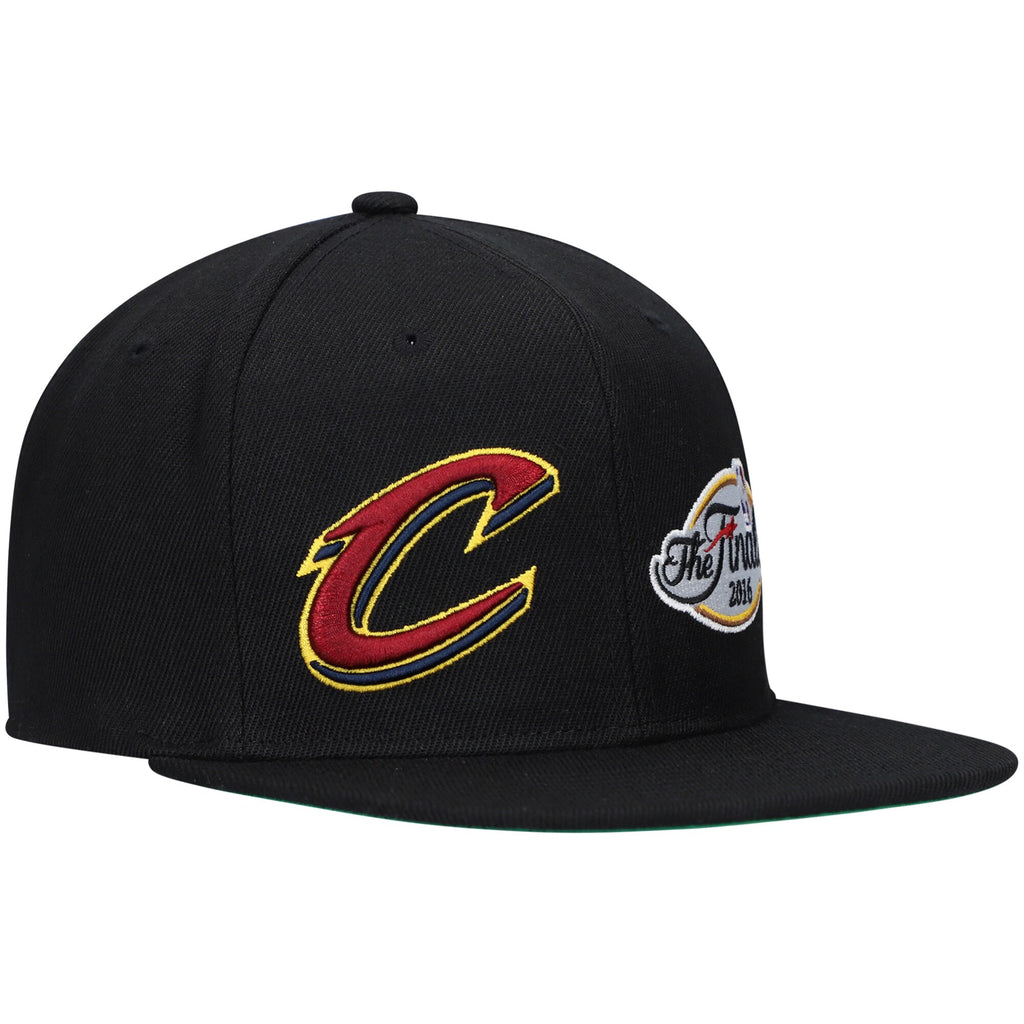 MENS MITCHELL & NESS NBA DUAL WHAMMY SNAPBACK CAVALIERS - BLACK