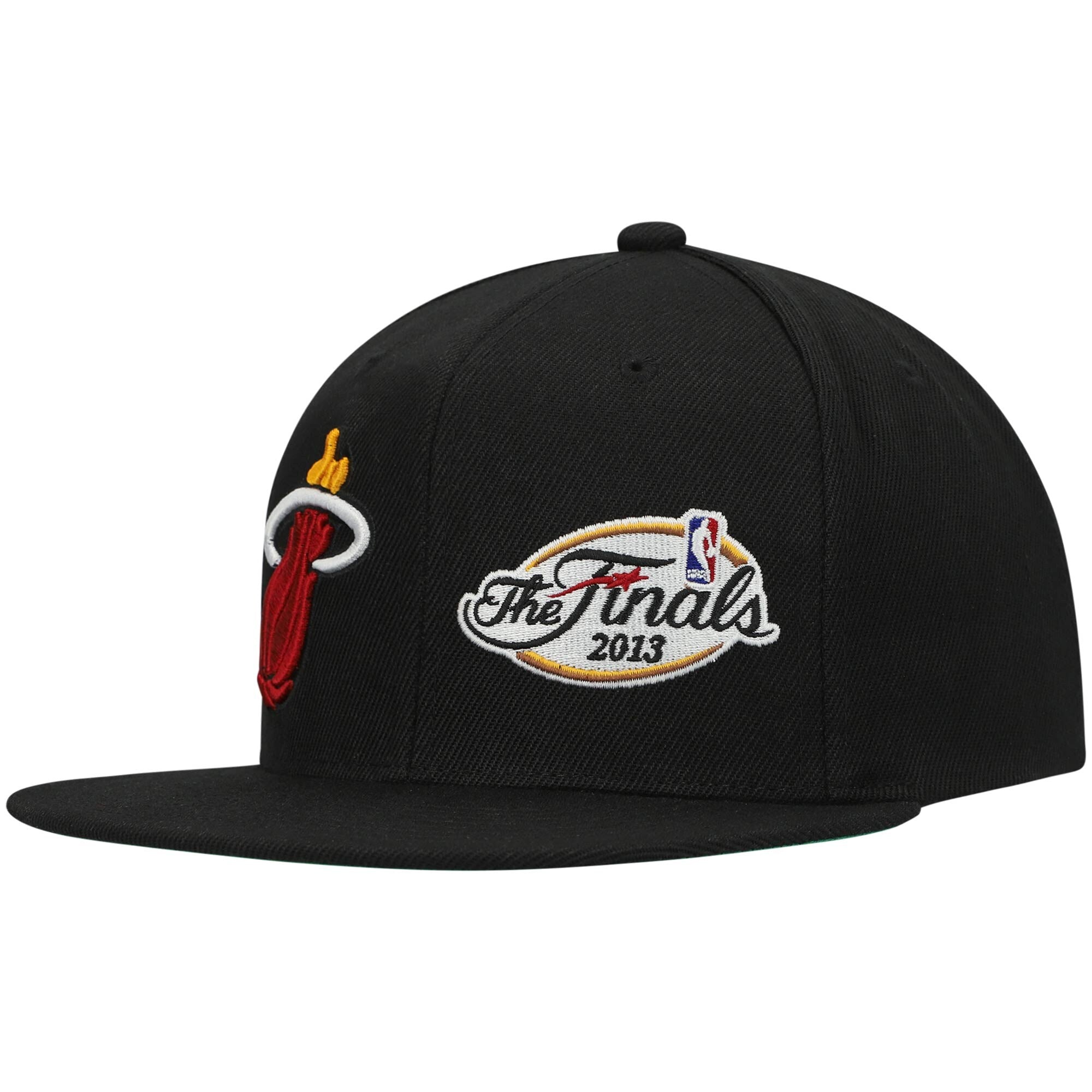 MENS MITCHELL & NESS NBA DUAL WHAMMY SNAPBACK HEAT - BLACK