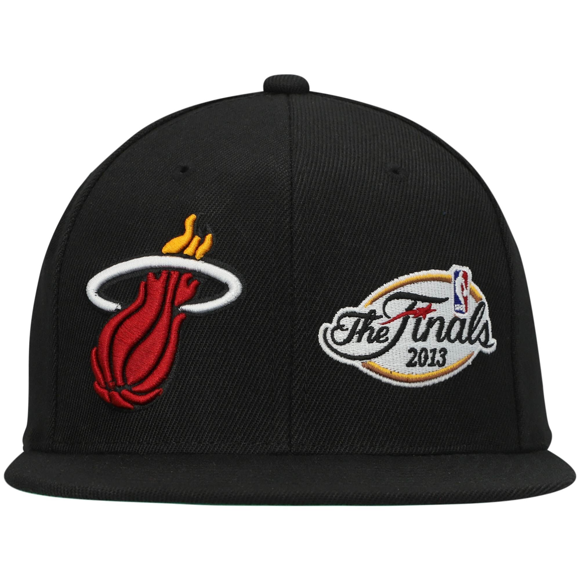 MENS MITCHELL & NESS NBA DUAL WHAMMY SNAPBACK HEAT - BLACK