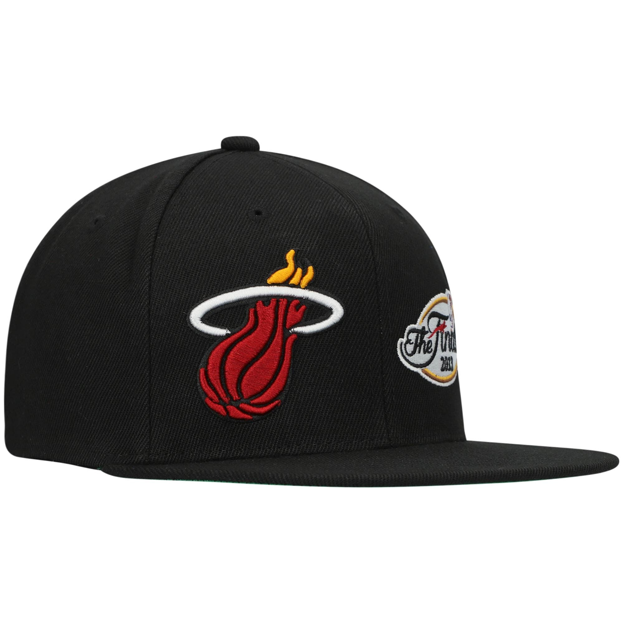 MENS MITCHELL & NESS NBA DUAL WHAMMY SNAPBACK HEAT - BLACK