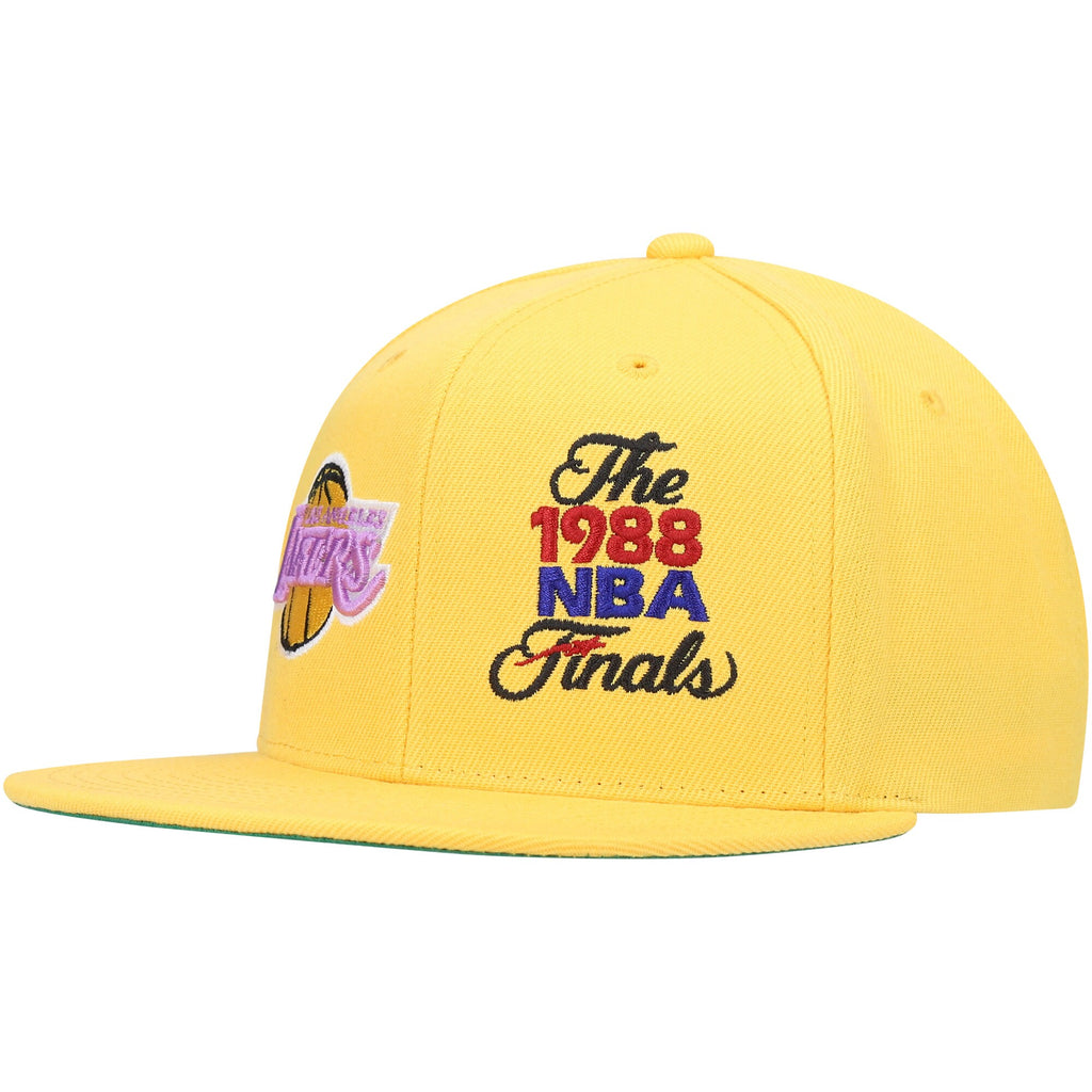 MENS MITCHELL & NESS NBA DUAL WHAMMY SNAPBACK HWC LAKERS - GOLD