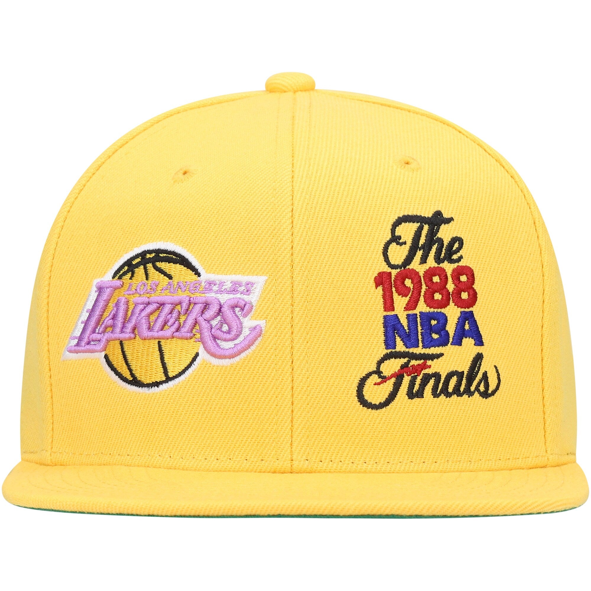 MENS MITCHELL & NESS NBA DUAL WHAMMY SNAPBACK HWC LAKERS - GOLD