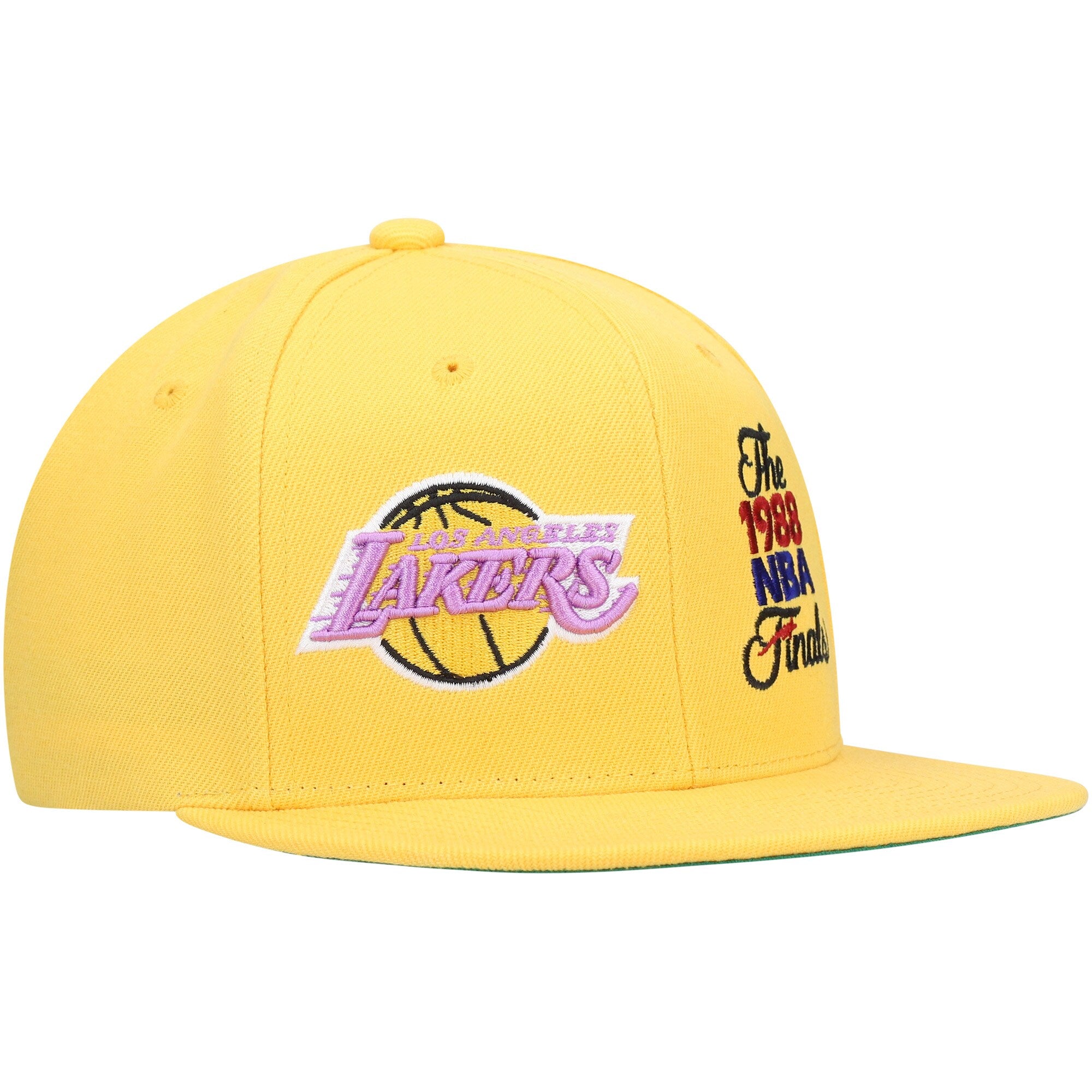 MENS MITCHELL & NESS NBA DUAL WHAMMY SNAPBACK HWC LAKERS - GOLD