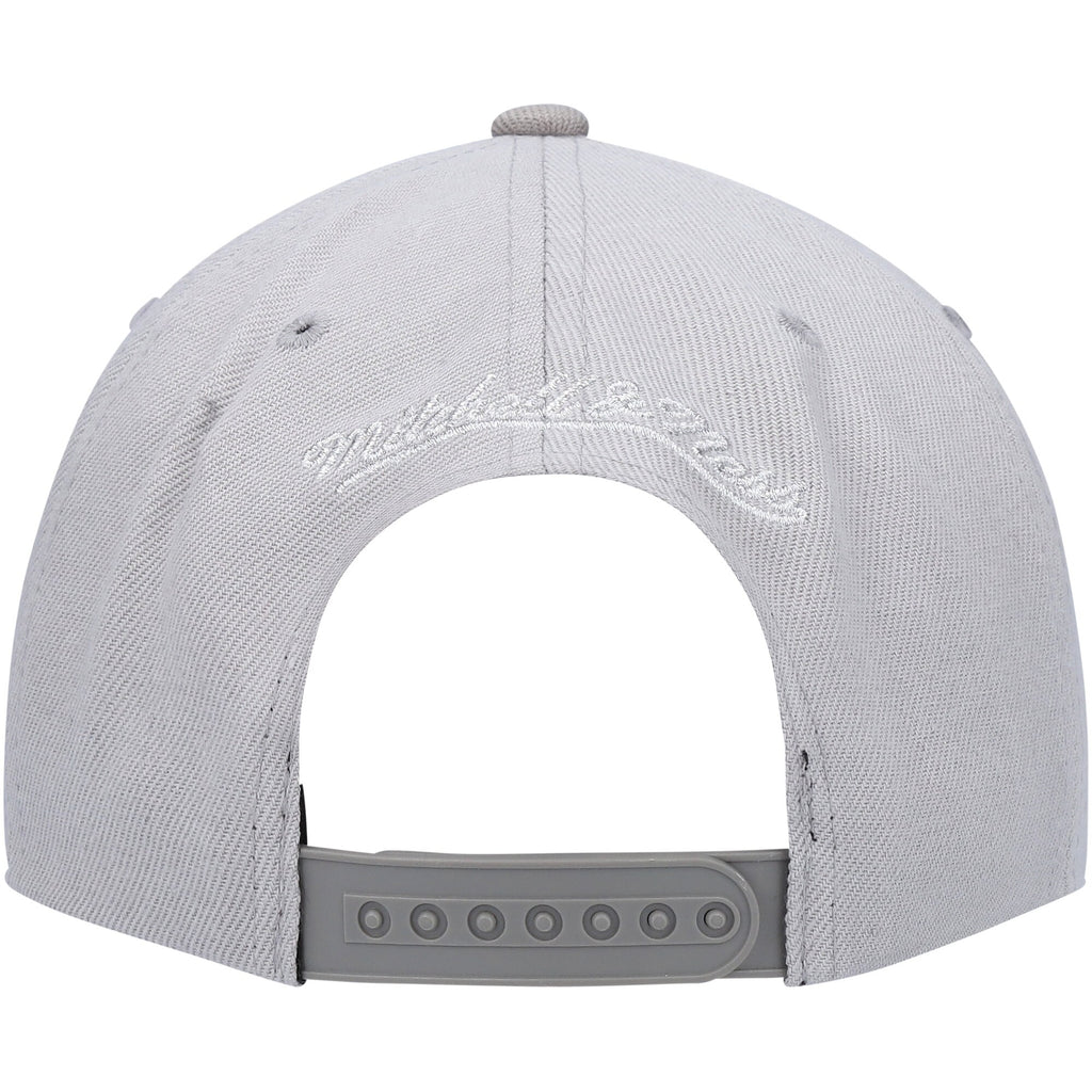 MENS MITCHELL & NESS NBA METALLIC GRAY SNAPBACK SUNS - GREY