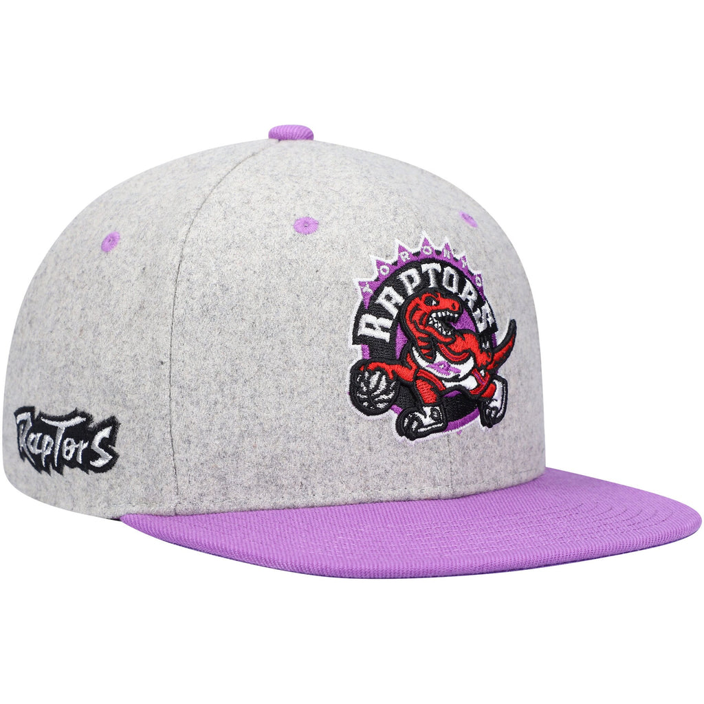 MENS MITCHELL & NESS NBA MELTON PATCH SNAPBACK HWC RAPTORS - GREY