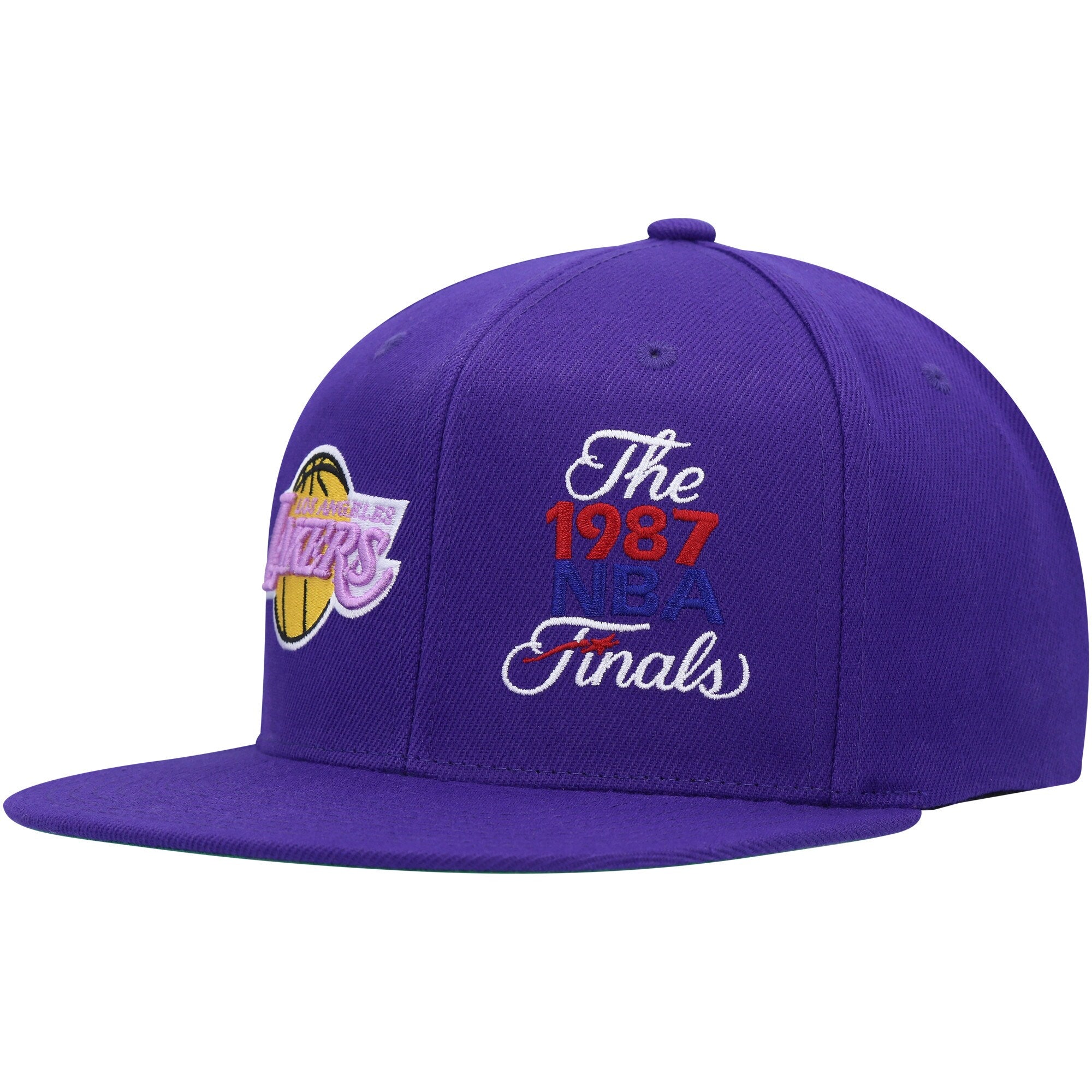 MENS MITCHELL & NESS NBA DUAL WHAMMY SNAPBACK HWC LAKERS - PURPLE