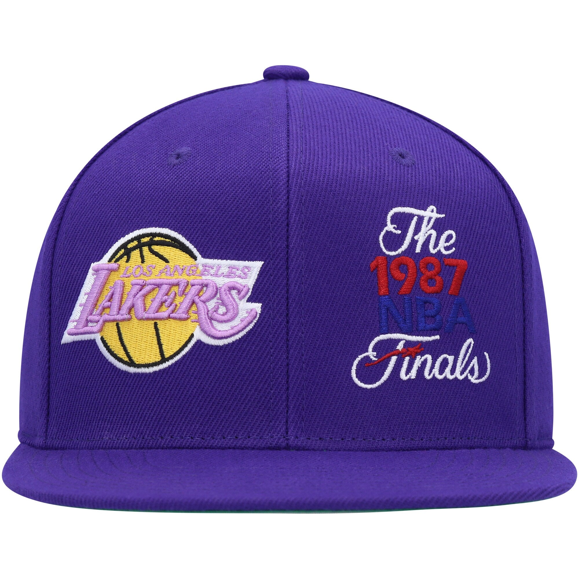 MENS MITCHELL & NESS NBA DUAL WHAMMY SNAPBACK HWC LAKERS - PURPLE