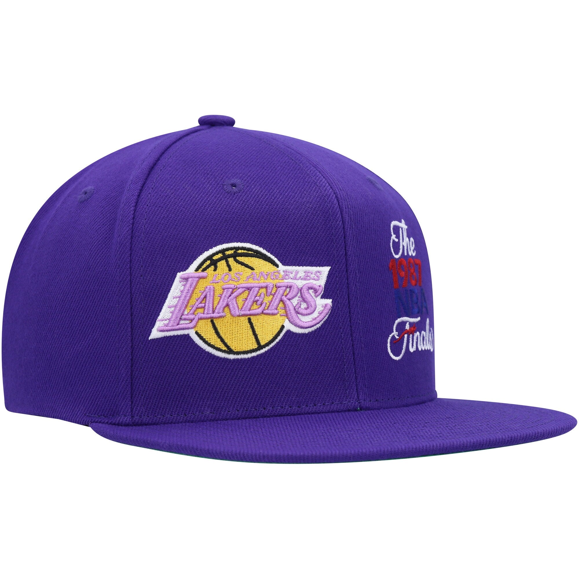 MENS MITCHELL & NESS NBA DUAL WHAMMY SNAPBACK HWC LAKERS - PURPLE