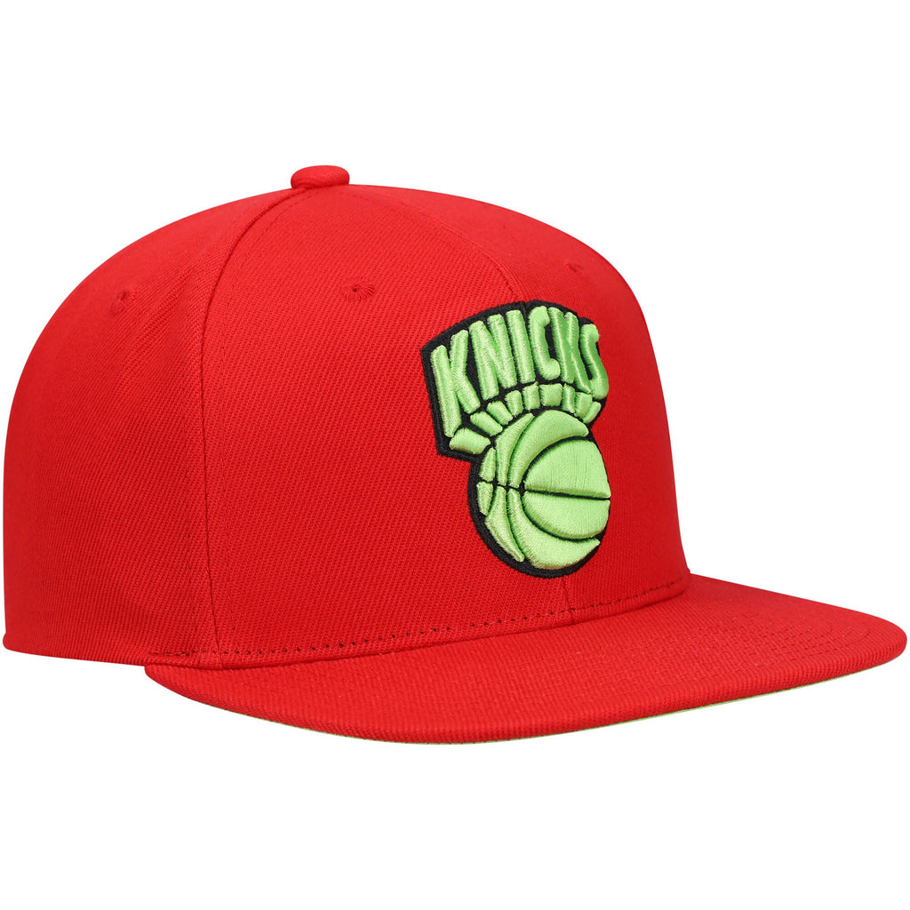 MENS MITCHELL & NESS NBA REVERSE CANDY APPLE SNAPBACK HWC KNICKS - RED