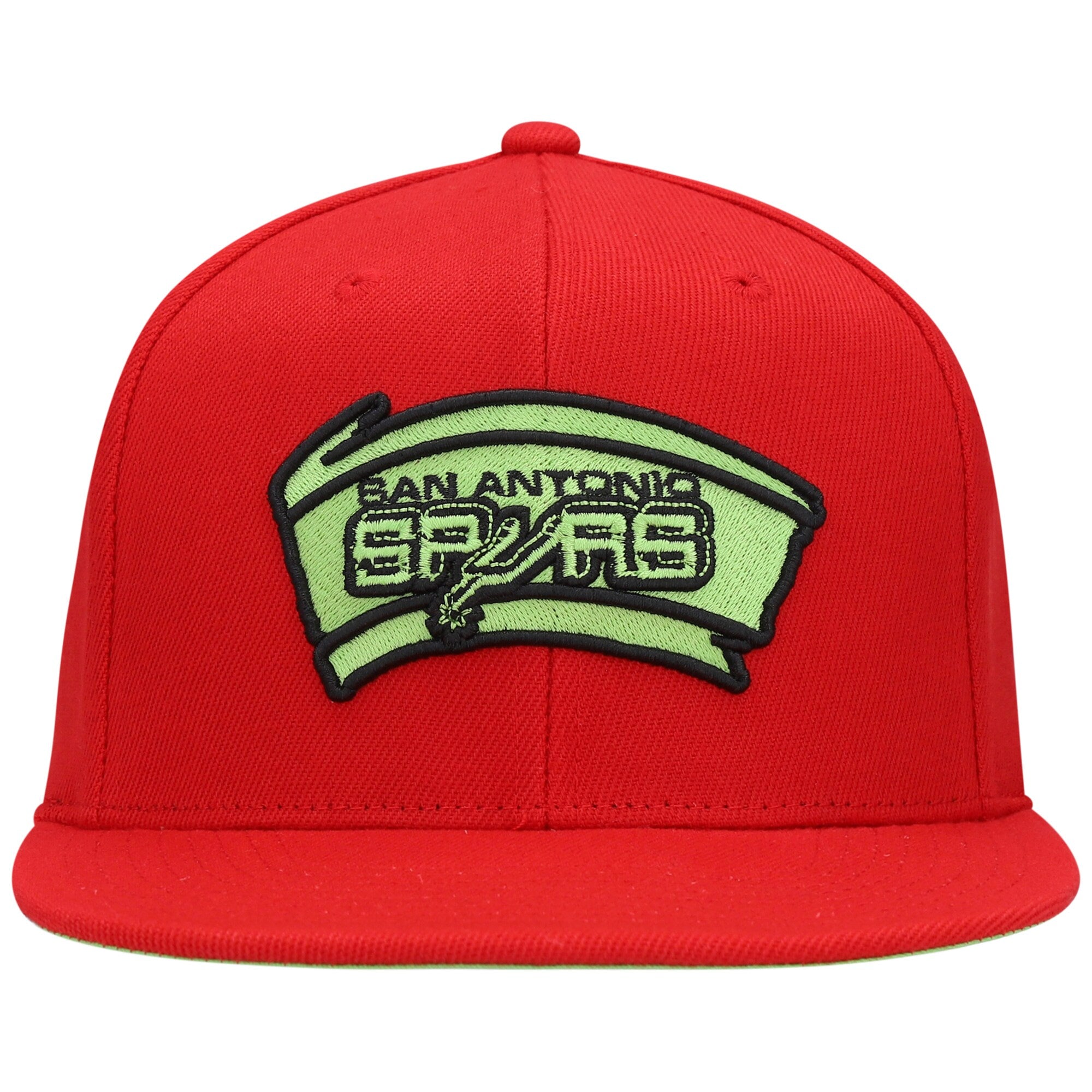 Mens MITCHELL & NESS NBA REVERSE CANDY APPLE SNAPBACK HWC SPURS