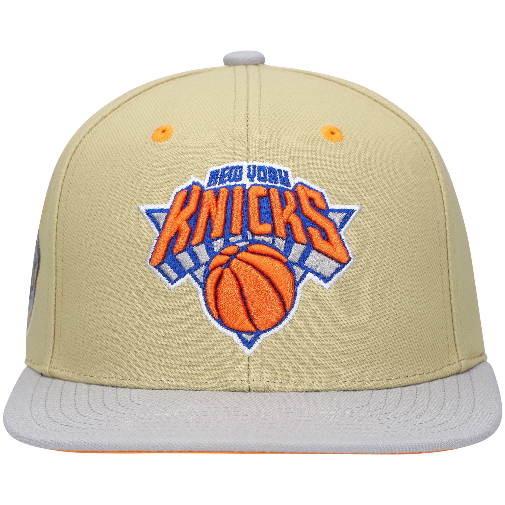 MENS MITCHELL & NESS NBA CLASSIC CANVAS SNAPBACK KNICKS - TAN