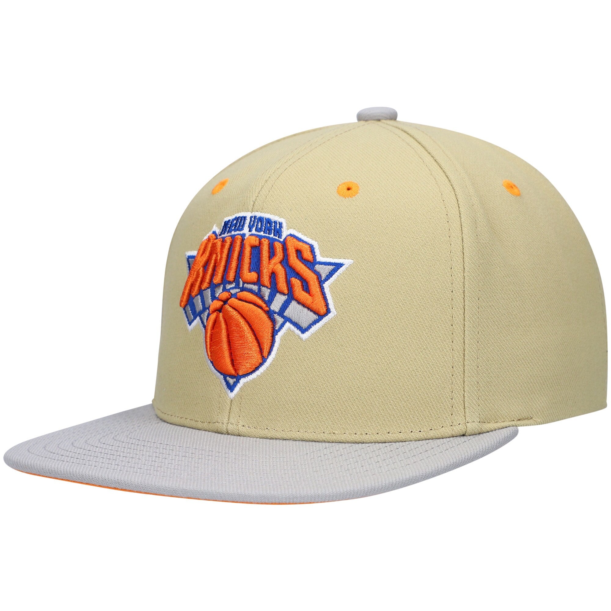 MENS MITCHELL & NESS NBA CLASSIC CANVAS SNAPBACK KNICKS - TAN