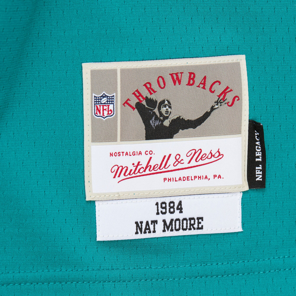 Mens Mitchell & Ness NFL DARK JERSEY DOLPHINS 1984 NAT MOORE