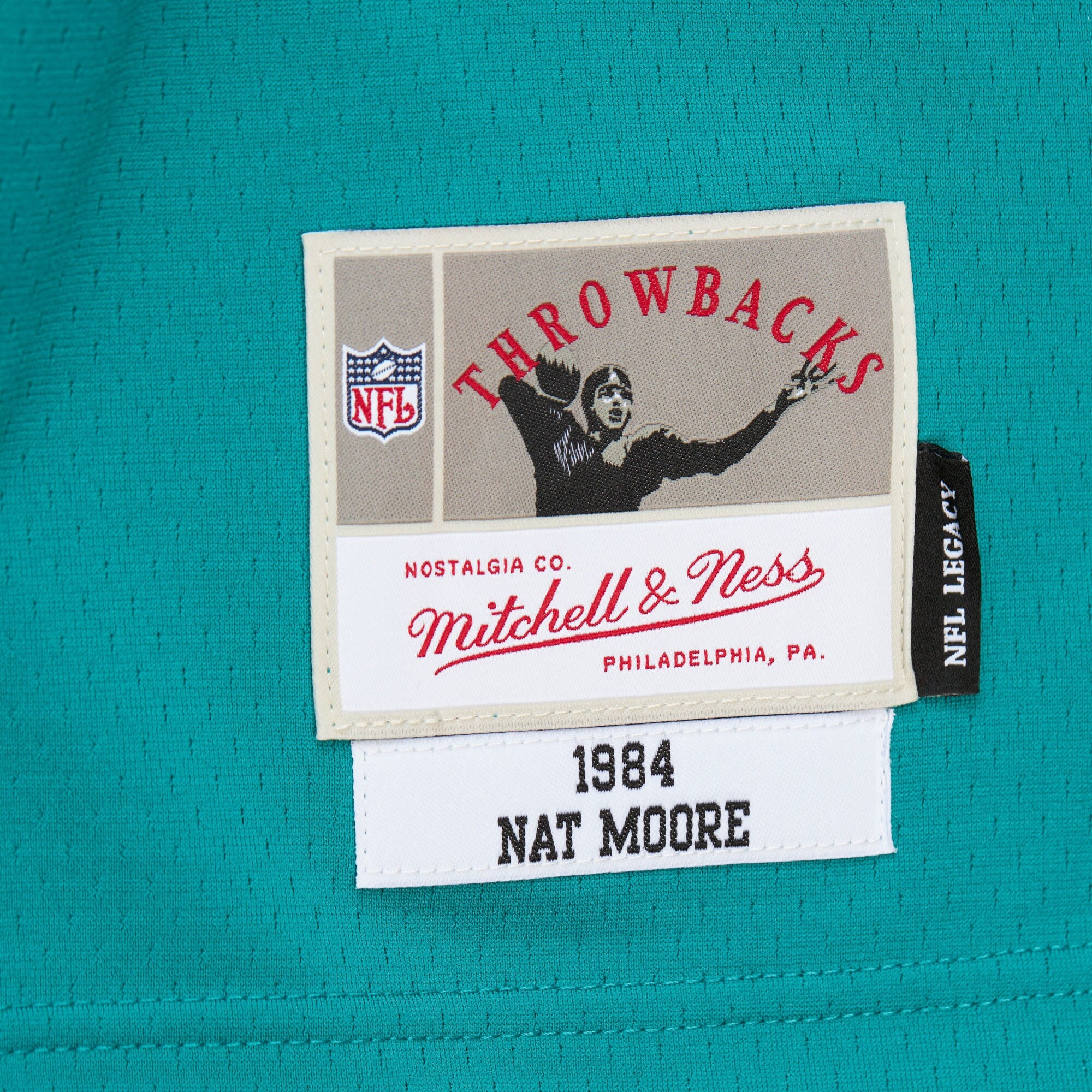 Mens Mitchell & Ness NFL DARK JERSEY DOLPHINS 1984 NAT MOORE