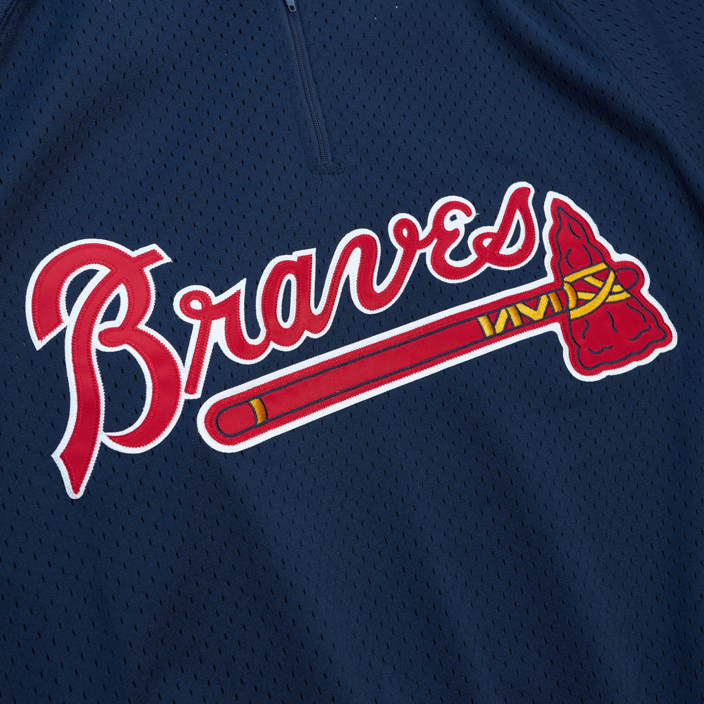 Mens Mitchell & Ness MLB AUTHENTIC BP JERSEY - 1/4 ZIP BRAVES 1991