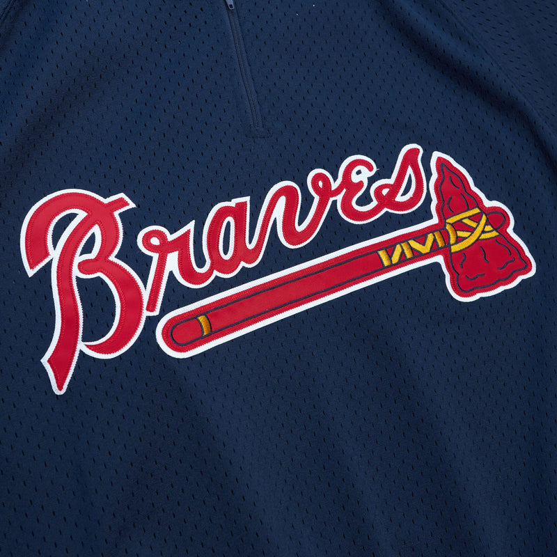 Mens Mitchell & Ness MLB AUTHENTIC BP JERSEY - 1/4 ZIP BRAVES 1991