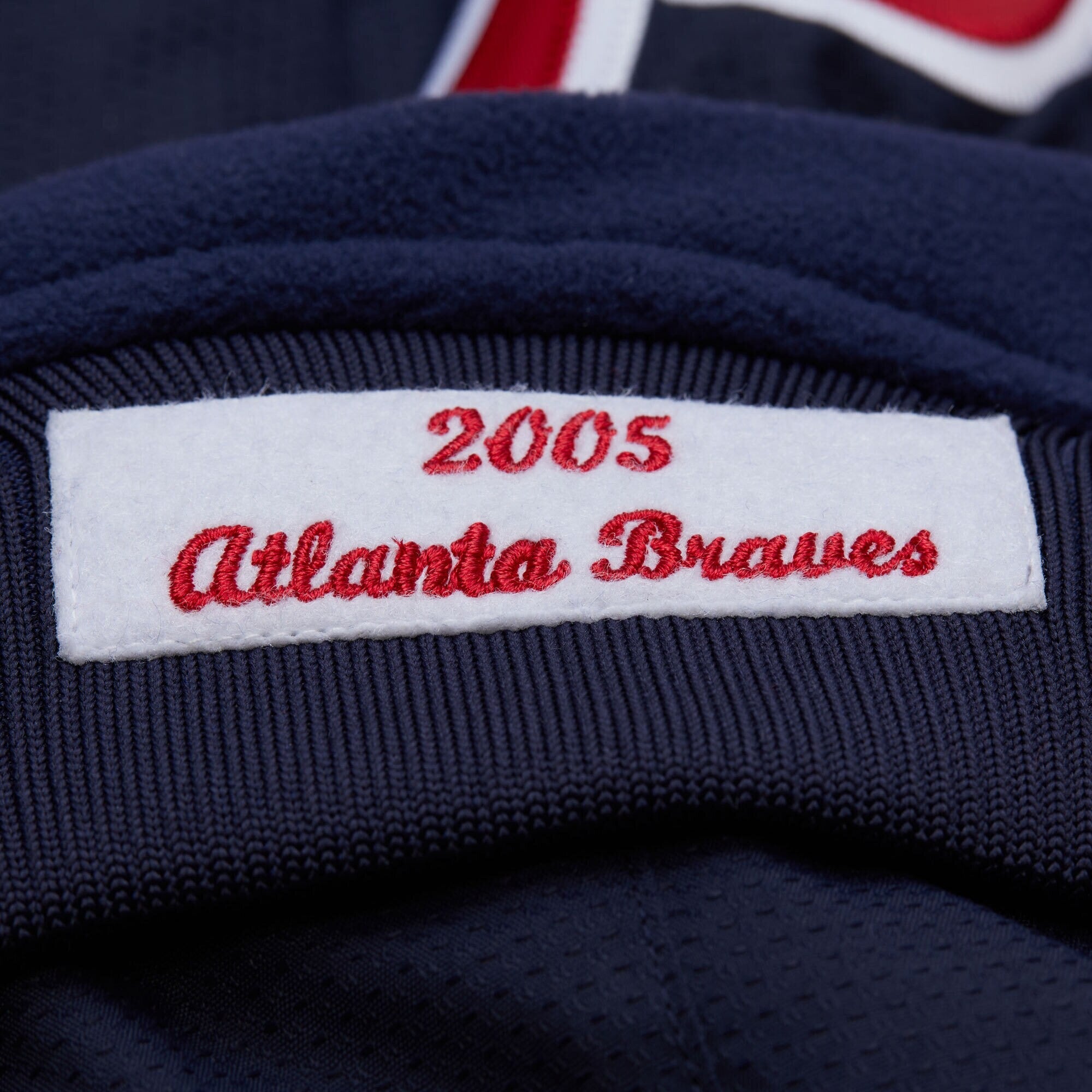 MENS MITCHELL & NESS MLB NAVY JACKET BRAVES 2005