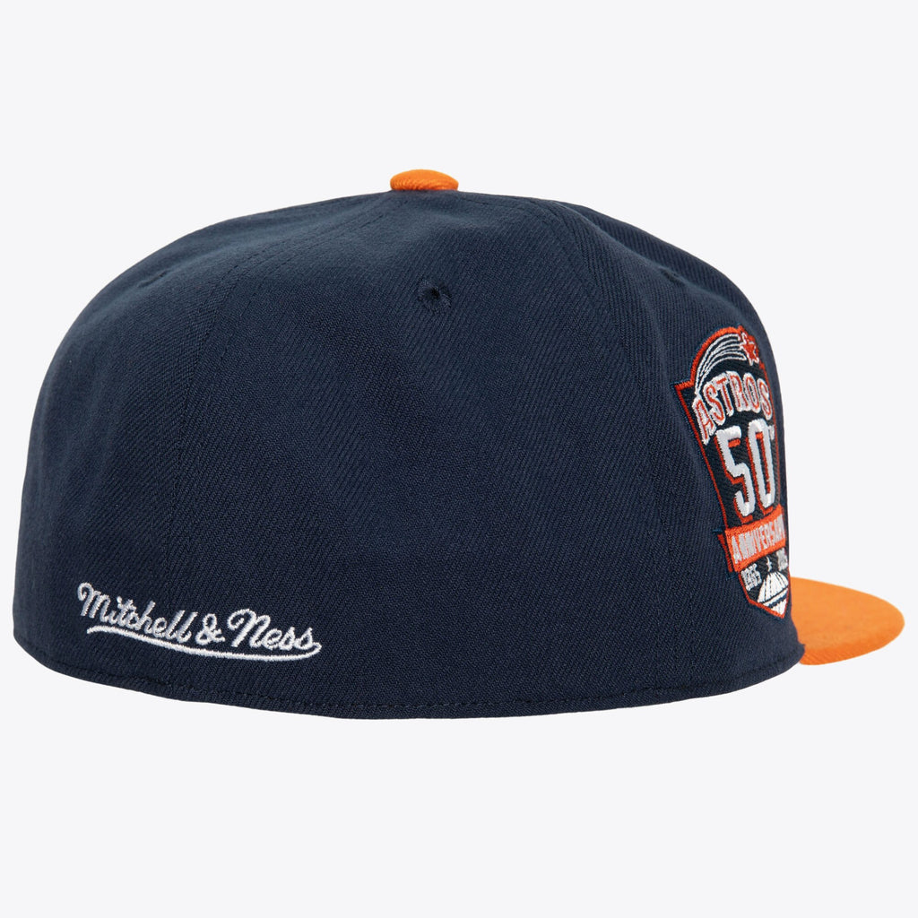 Mens Mitchell & Ness MLB BASES LOADED FITTED COOP ASTROS