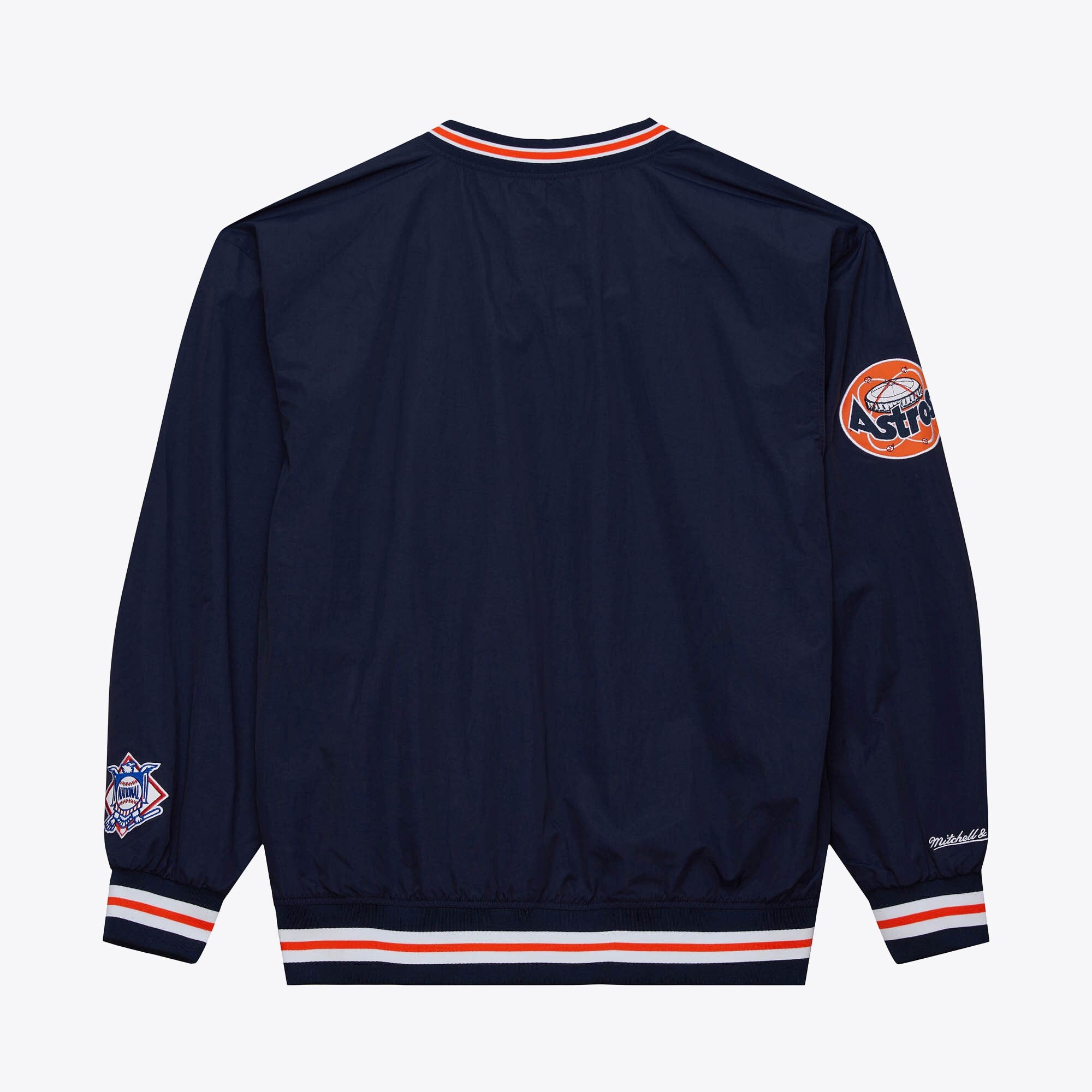 Mens Mitchell & Ness MLB CLASSIC NYLON PULLOVER VINTAGE LOGO ASTROS