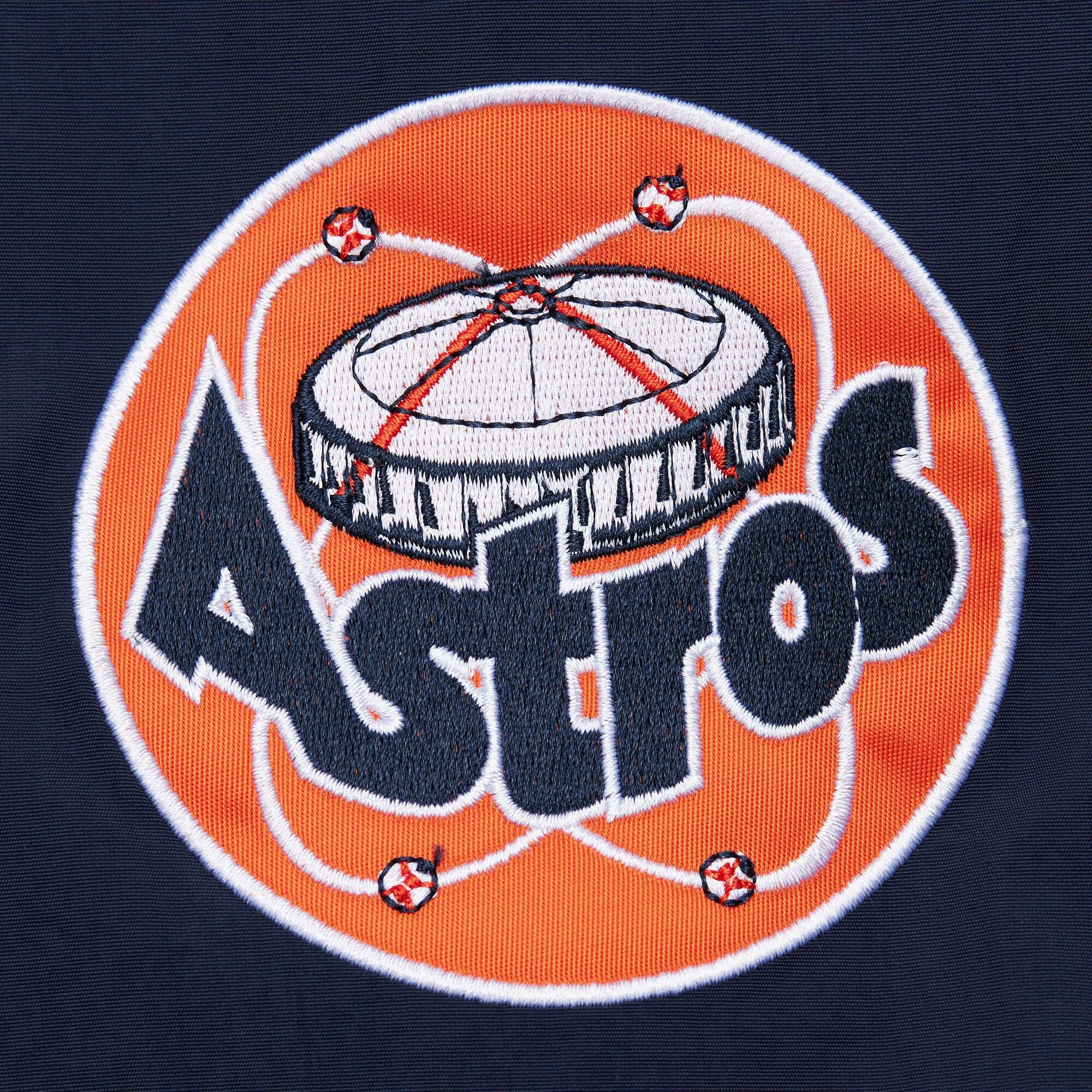 Mens Mitchell & Ness MLB CLASSIC NYLON PULLOVER VINTAGE LOGO ASTROS