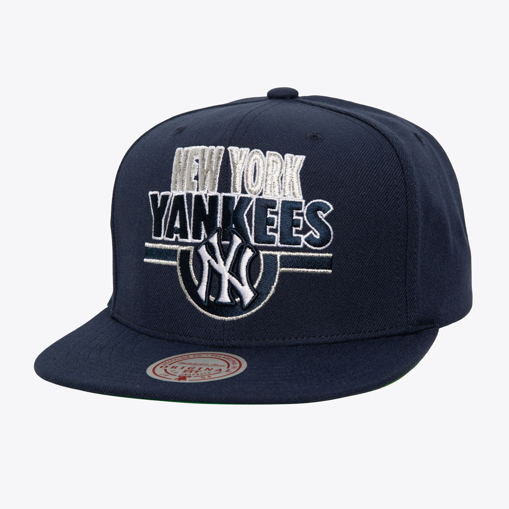 MENS MITCHELL & NESS MLB BADGE LINE RETRO SNAPBACK YANKEES