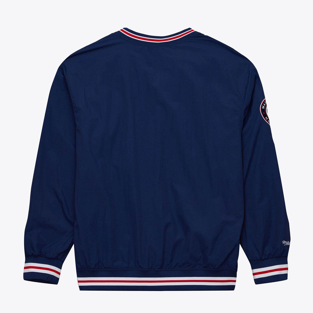 Mens Mitchell & Ness MLB CLASSIC NYLON PULLOVER CURRENT LOGO NATIONALS