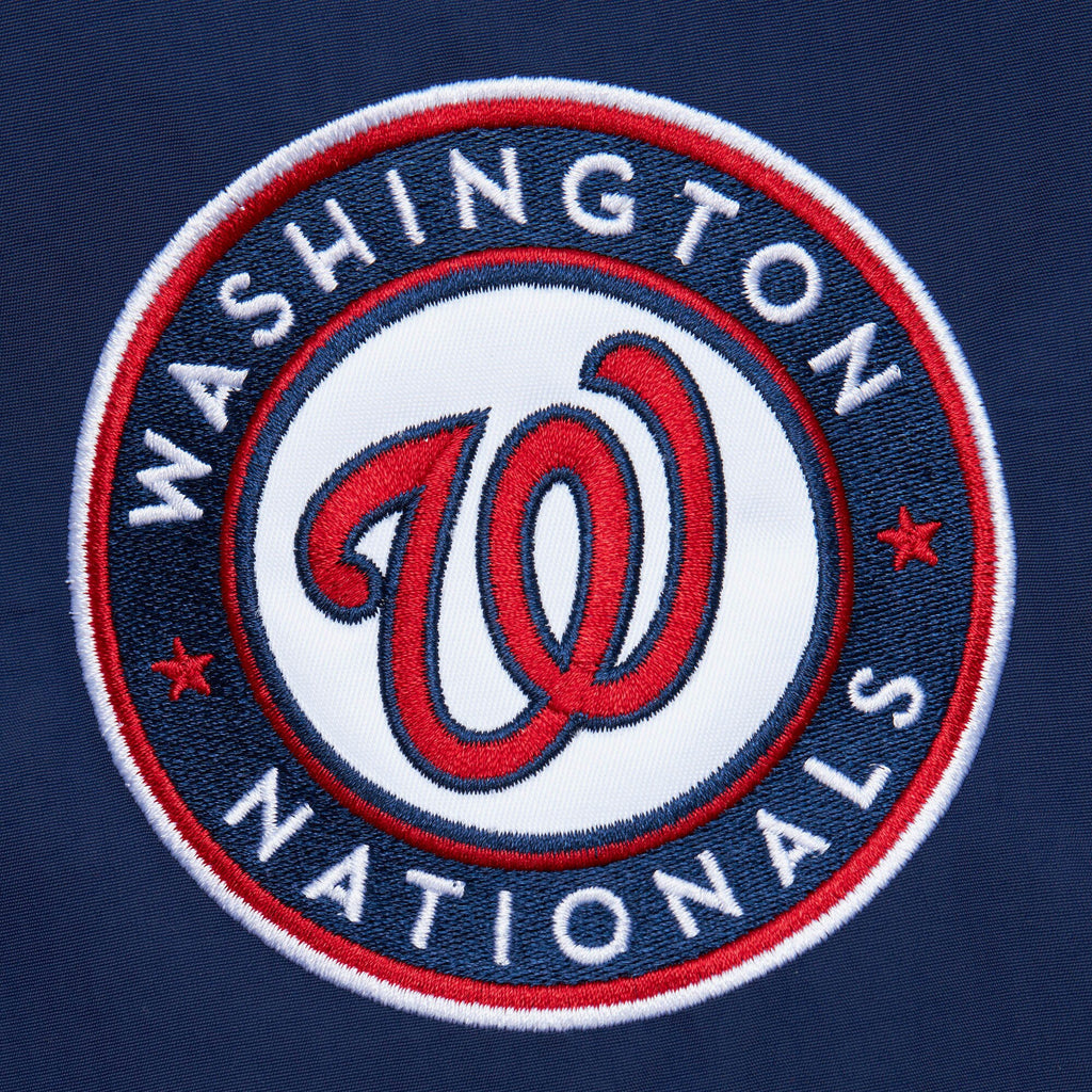 Mens Mitchell & Ness MLB CLASSIC NYLON PULLOVER CURRENT LOGO NATIONALS
