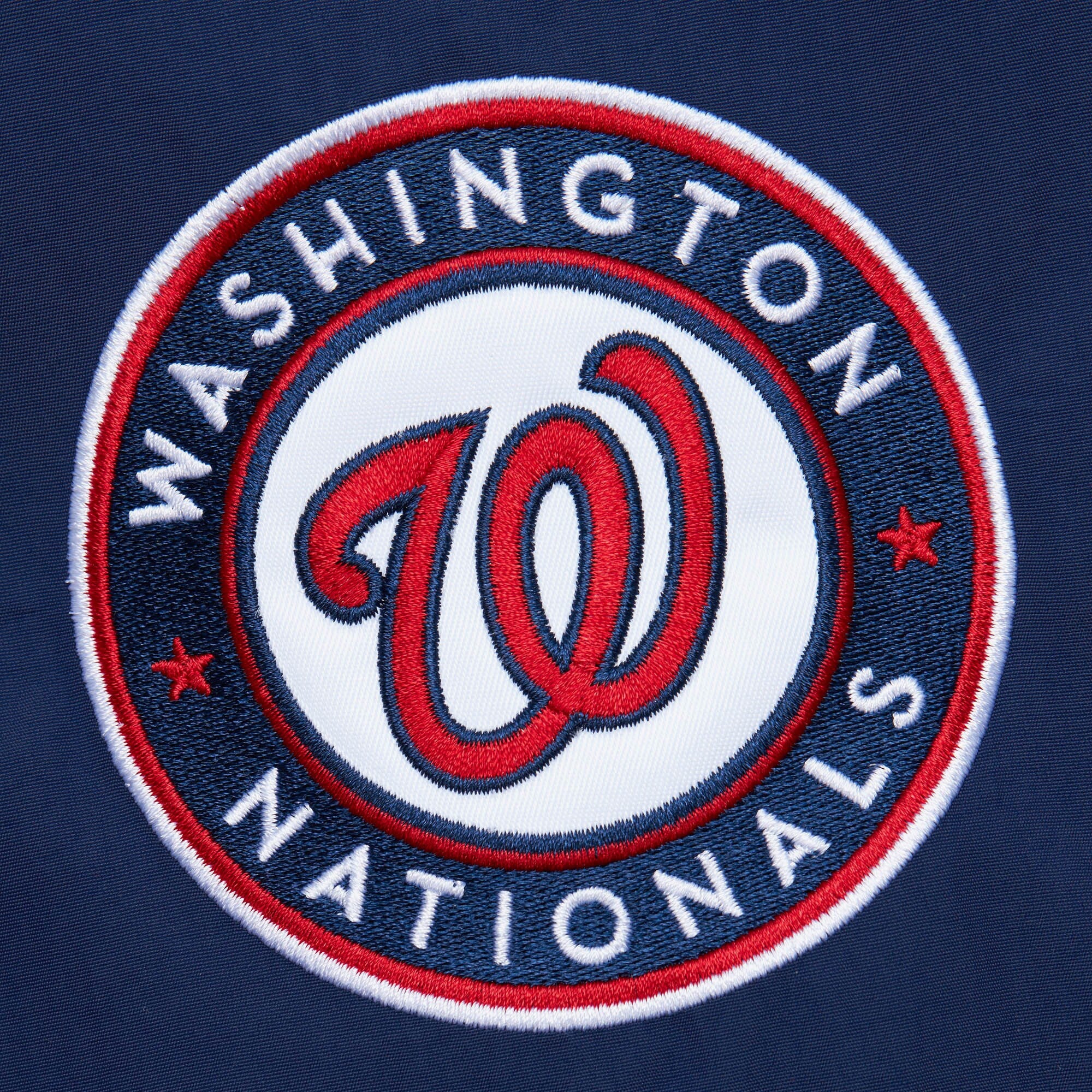 Mens Mitchell & Ness MLB CLASSIC NYLON PULLOVER CURRENT LOGO NATIONALS