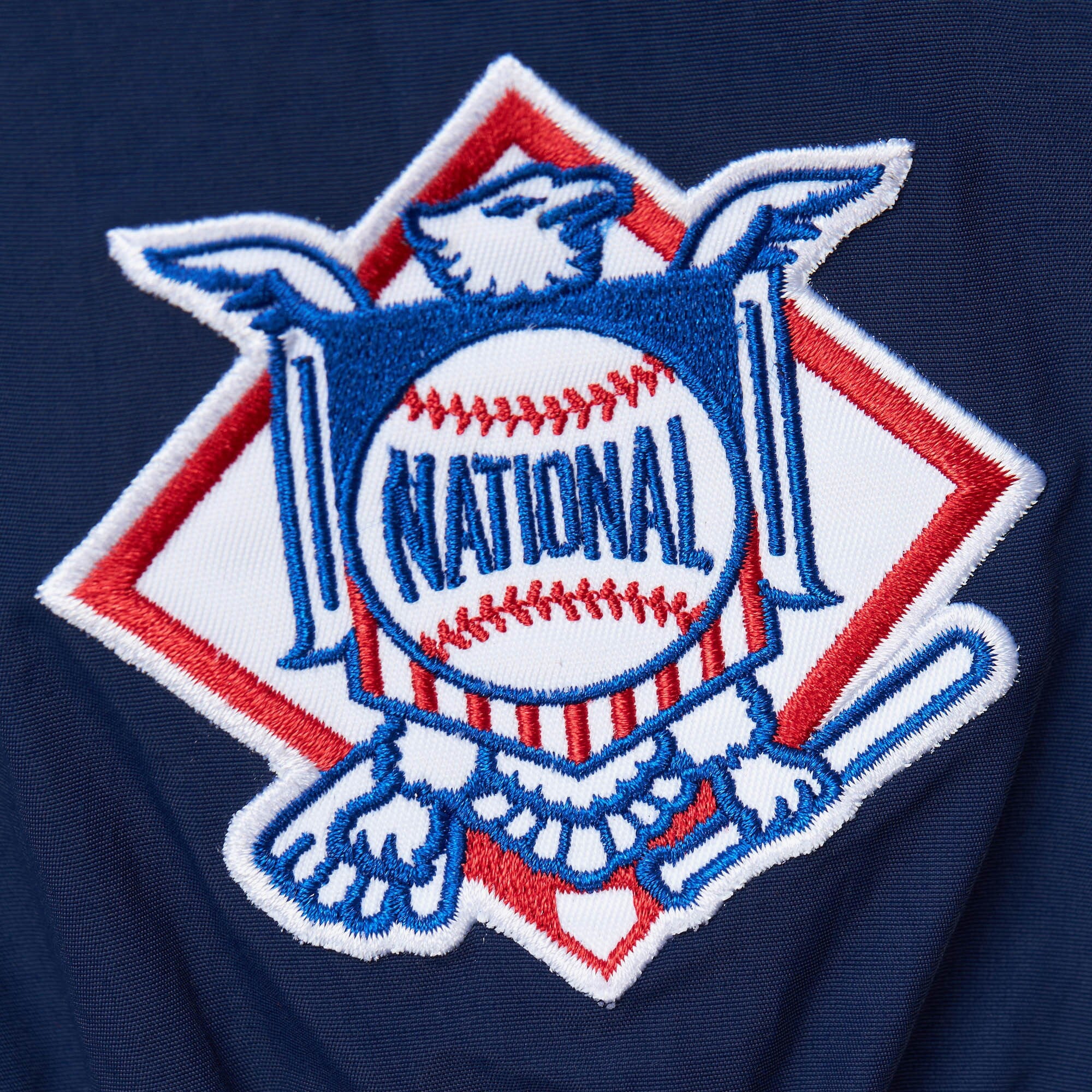 Mens Mitchell & Ness MLB CLASSIC NYLON PULLOVER CURRENT LOGO NATIONALS