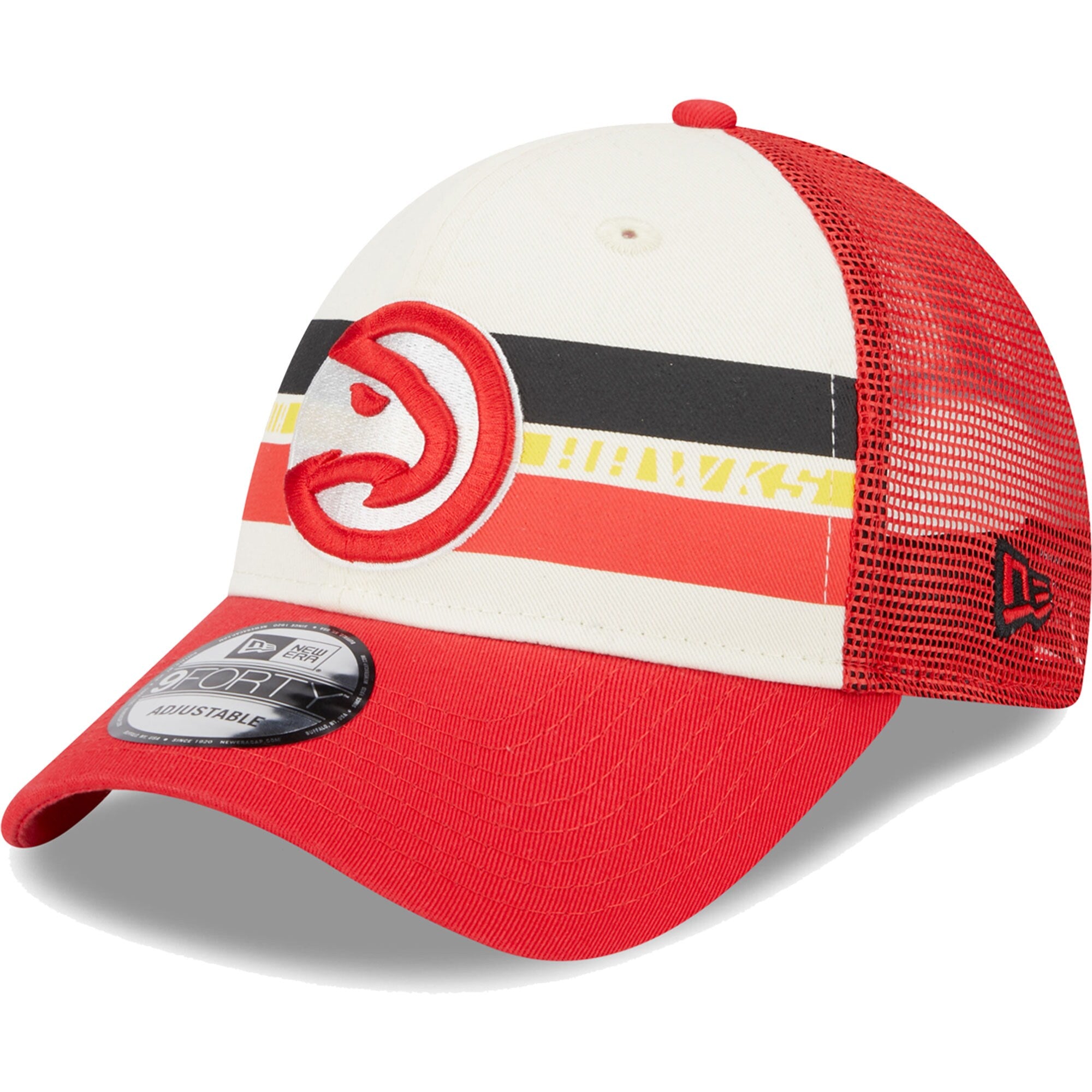 [60305280] Mens New Era NBA 940 RED STRIPES TRUCKER SNAPBACK - ATLANTA HAWKS