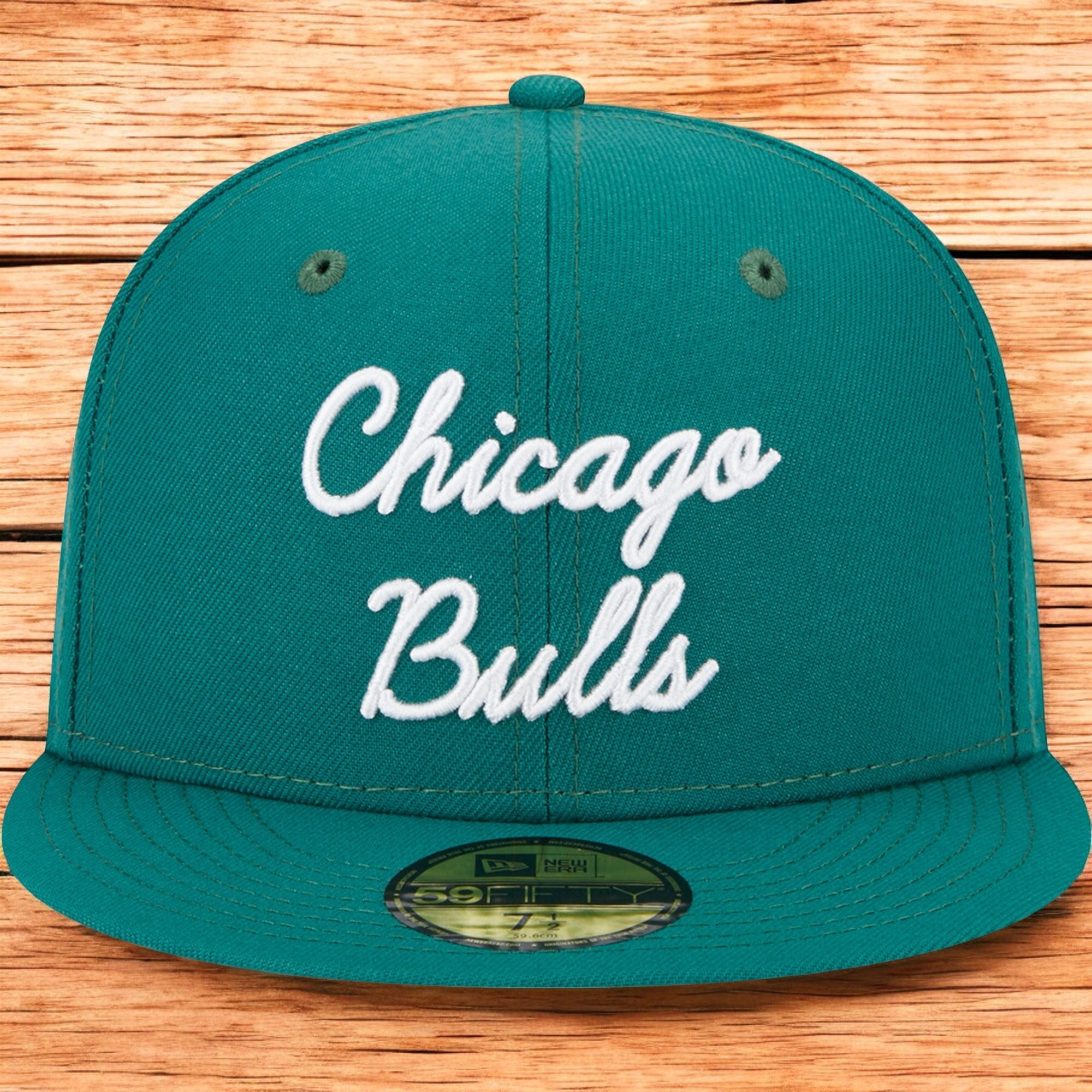 [60309638] Mens New Era NBA CHICAGO BULLS 5950 SCRIPT FITTED - KELLY GREEN