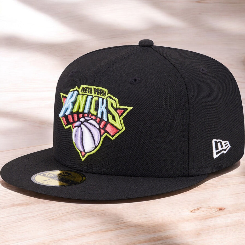 [60303680] Mens New Era NBA NY KNICKS 5950 COLOR PACK SIDE PATCH FITTED - BLACK