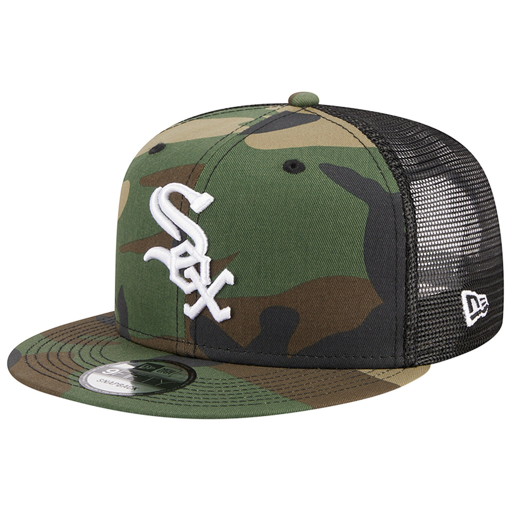 [60316817] Mens New Era MLB CHICAGO WHITE SOX 950 SNAPBACK 'WOODLAND TRUCKER'