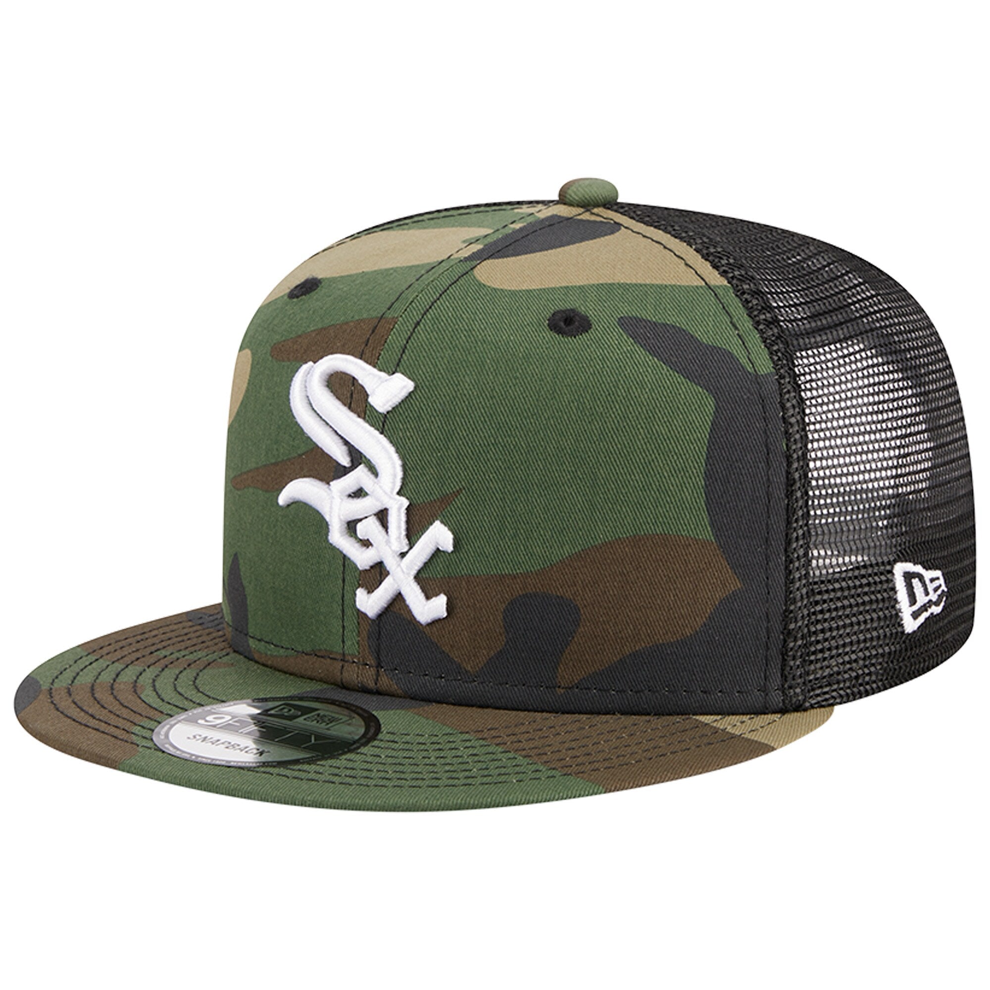 [60316817] Mens New Era MLB CHICAGO WHITE SOX 950 SNAPBACK 'WOODLAND TRUCKER'