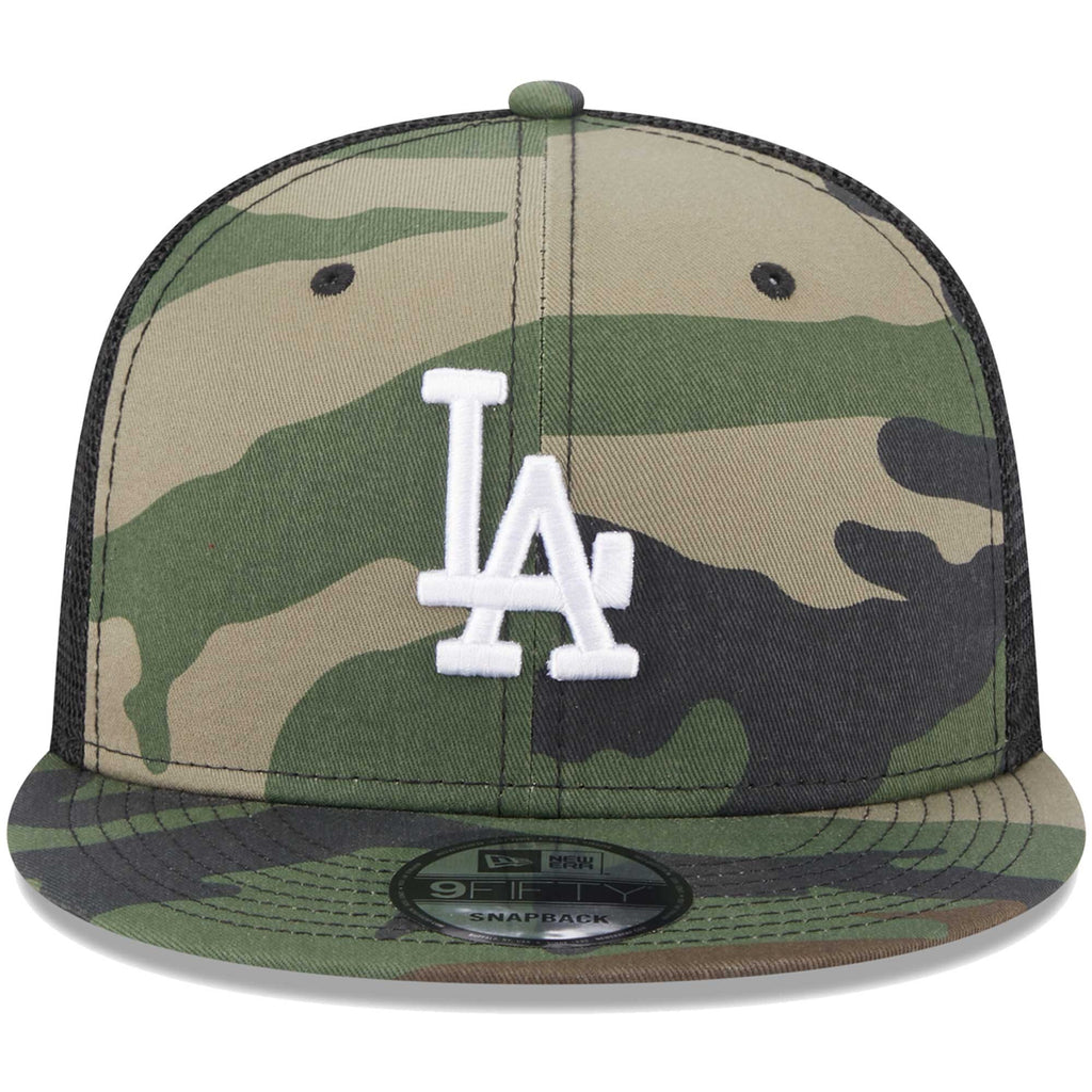 [60316830] Mens New Era MLB LA DODGERS 950 SNAPBACK TRUCKER-CAMO WOODLAND/BLACK