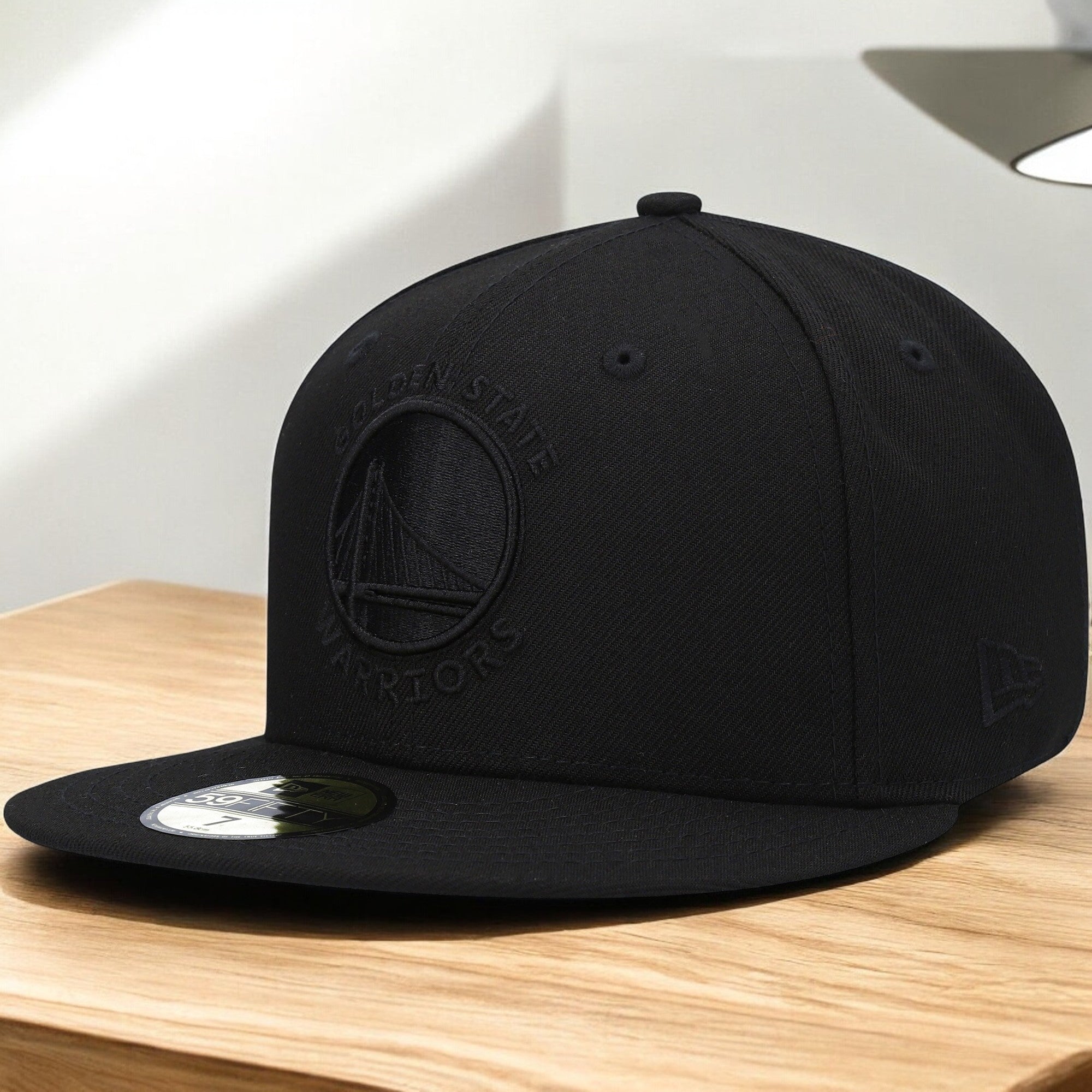 [70632898] Mens New Era NBA 5950 BLACK ON BLACK FITTED - GOLDEN STATE WARRIORS