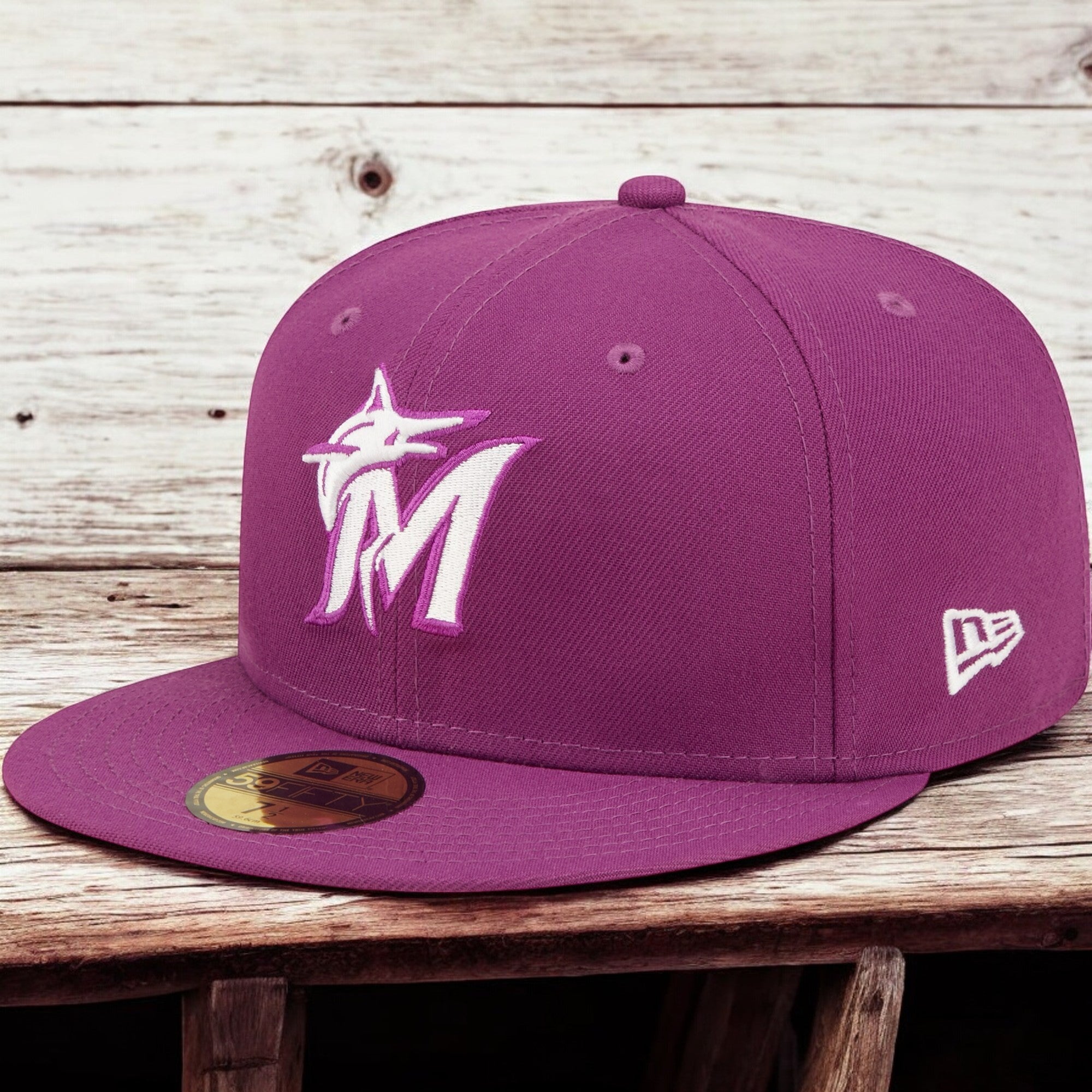 [70685156] Mens New Era MLB MIAMI MARLINS 5950 FITTED - SPARKLING GRAPE