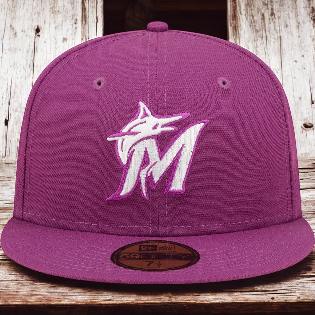 [70685156] Mens New Era MLB MIAMI MARLINS 5950 FITTED - SPARKLING GRAPE