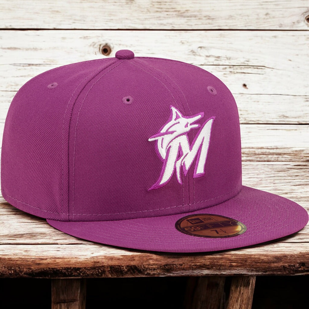[70685156] Mens New Era MLB MIAMI MARLINS 5950 FITTED - SPARKLING GRAPE