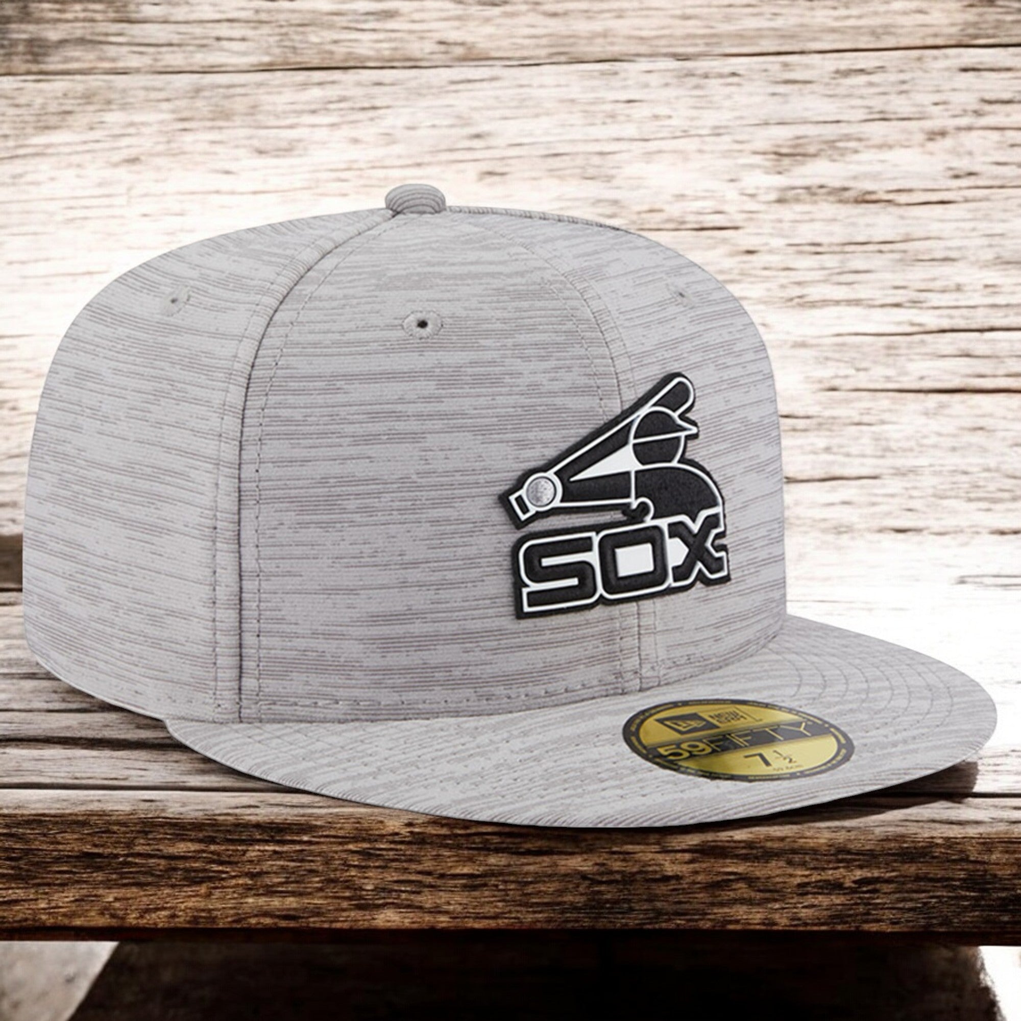 [60301843] MENS NEW ERA MLB CHICAGO WHITE SOX 5950 CLUBHOUSE 2023 FITTED - GRAY