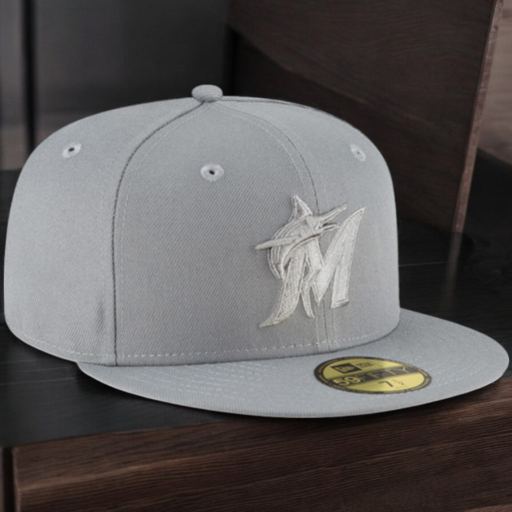 [70587743] Mens New Era MLB MIAMI MARLINS 5950 FITTED - STORM GREY
