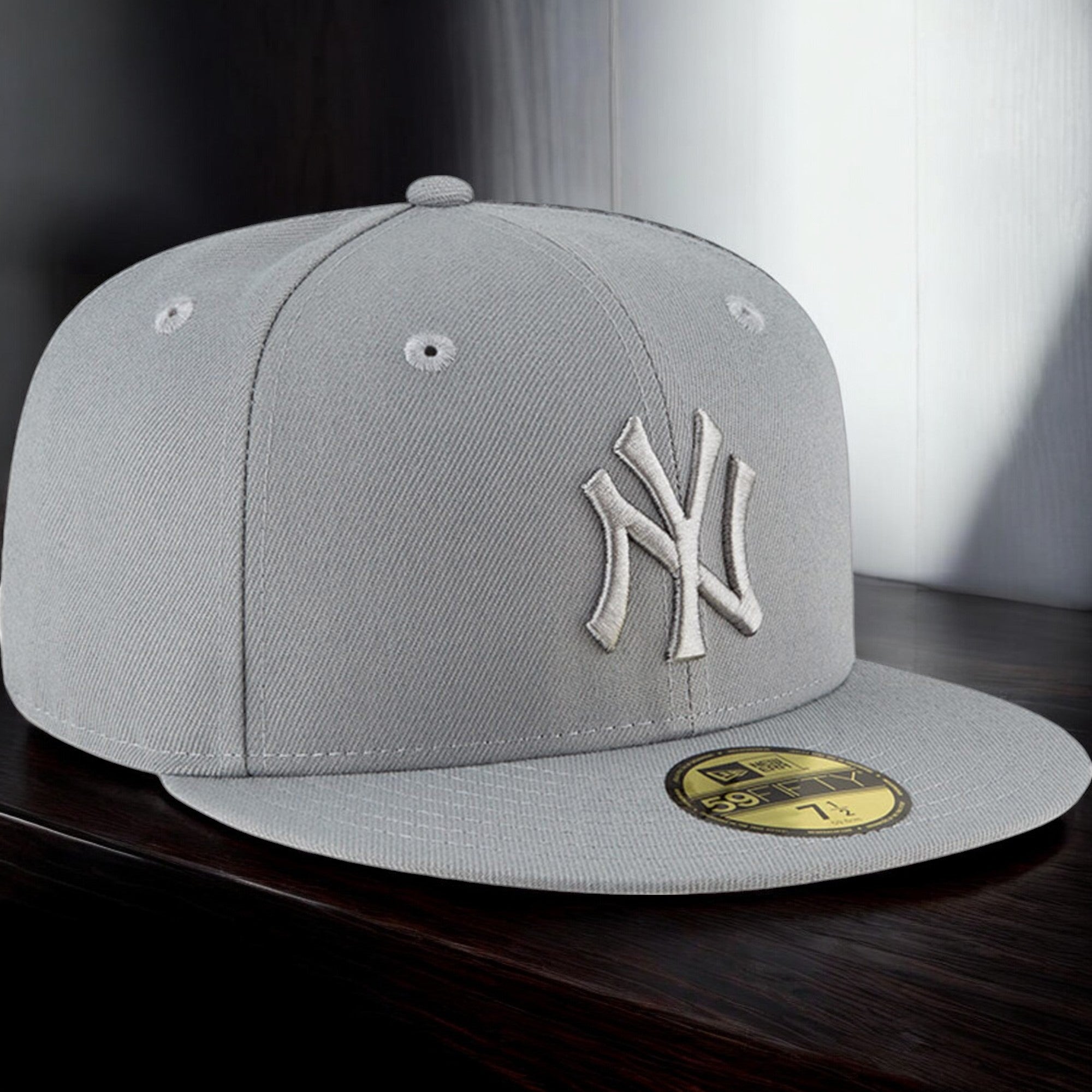 [70587458] Mens New Era MLB NY YANKEES 5950 FITTED - STORM GREY