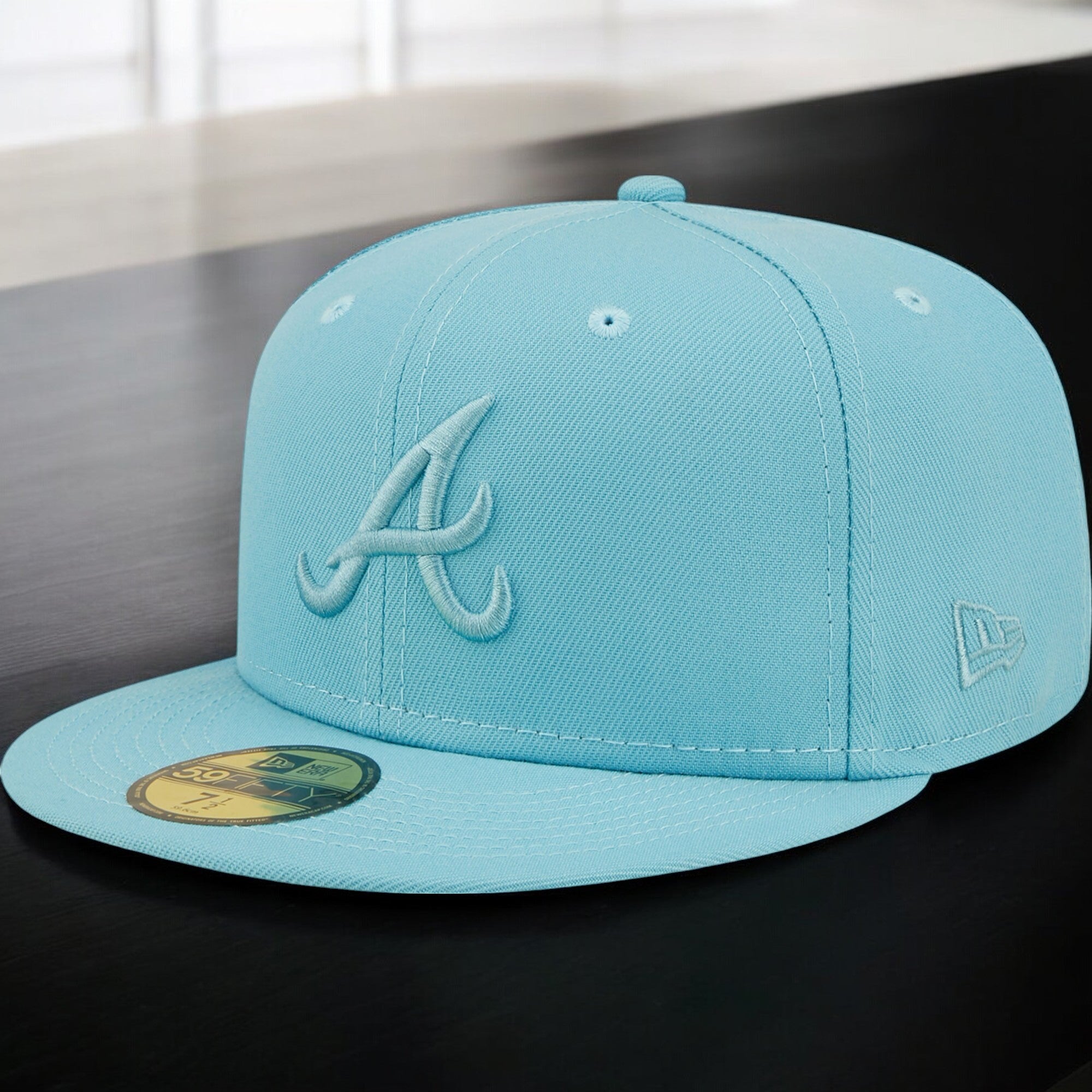 [60278392] Mens New Era MLB ATLANTA BRAVES 5950 FITTED 'COLOR PACK' - LIGHT BLUE